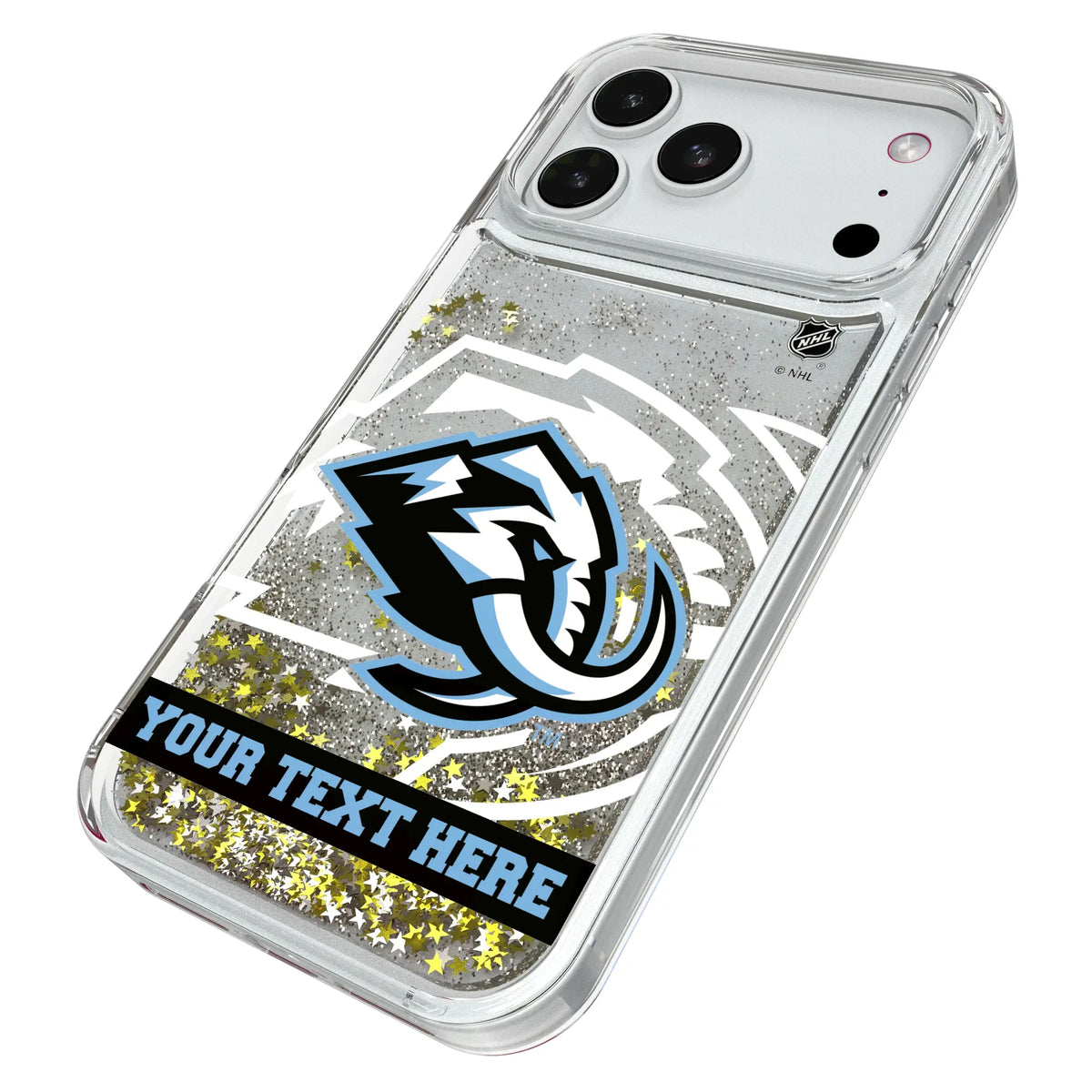 Utah Mammoth Personalized Tilt iPhone Glitter Phone Case for Apple iPhone - Isometric View#Device_iPhone 18 Pro Max