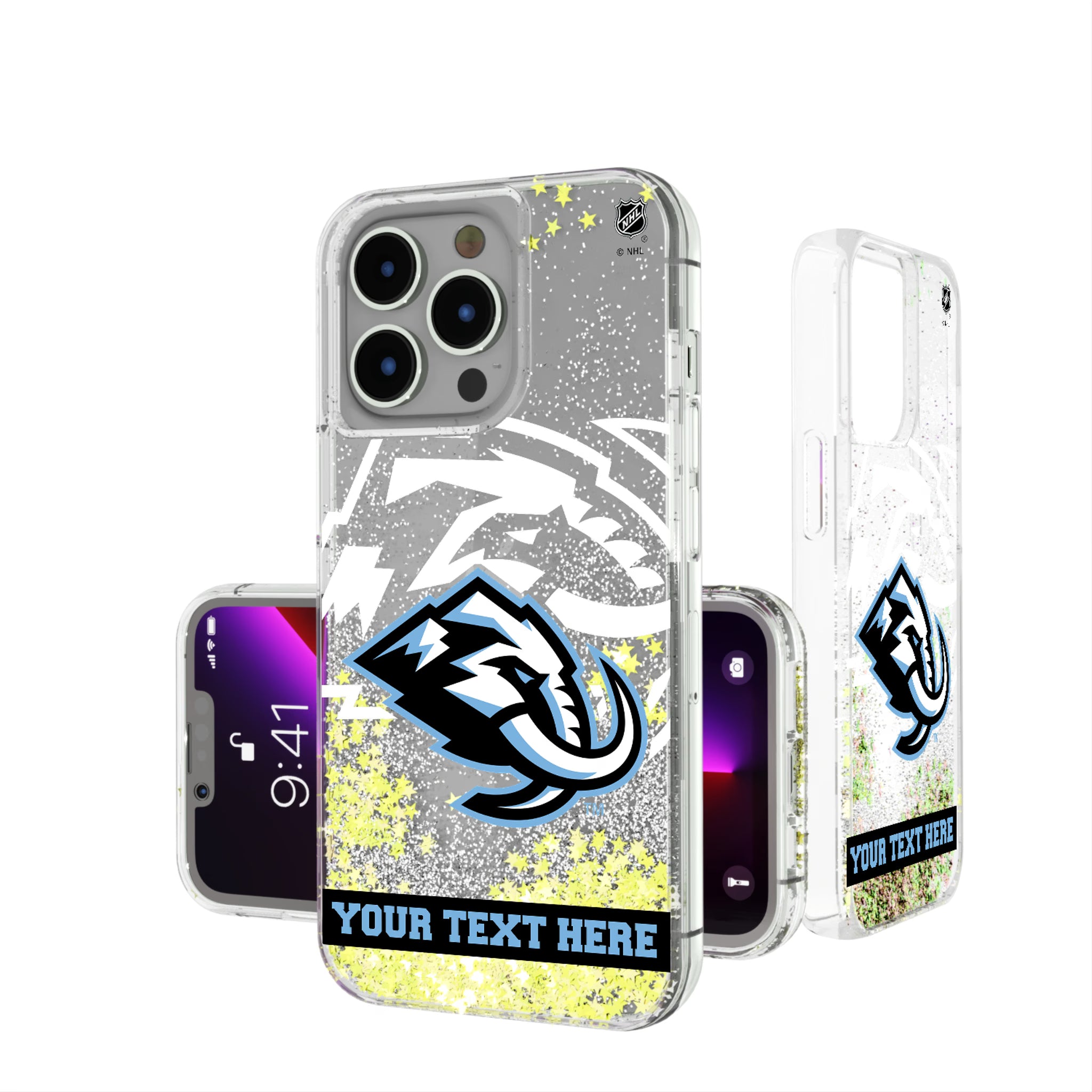 Utah Mammoth Personalized Tilt iPhone Glitter Phone Case for Apple iPhone