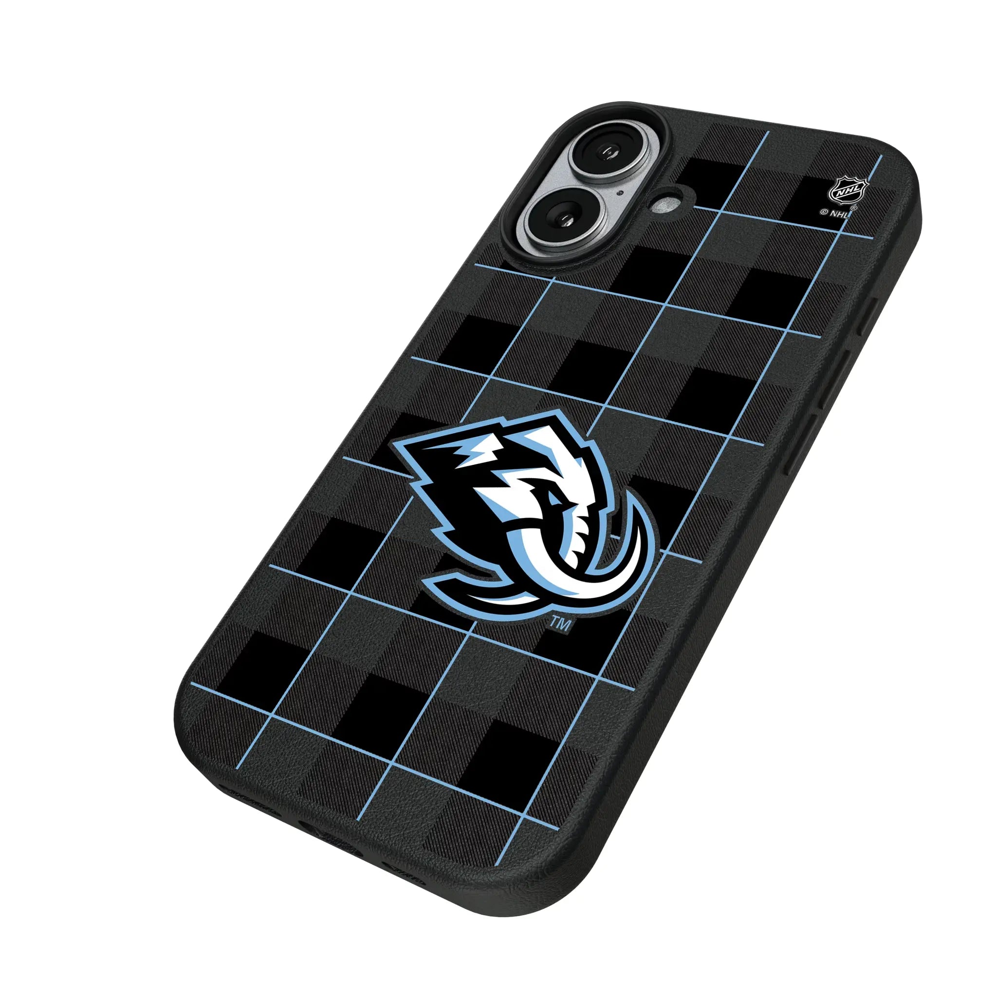 Utah Mammoth Plaid iPhone MagSafe Compatible Phone Case for Apple iPhone - Isometric View#Device_iPhone 17