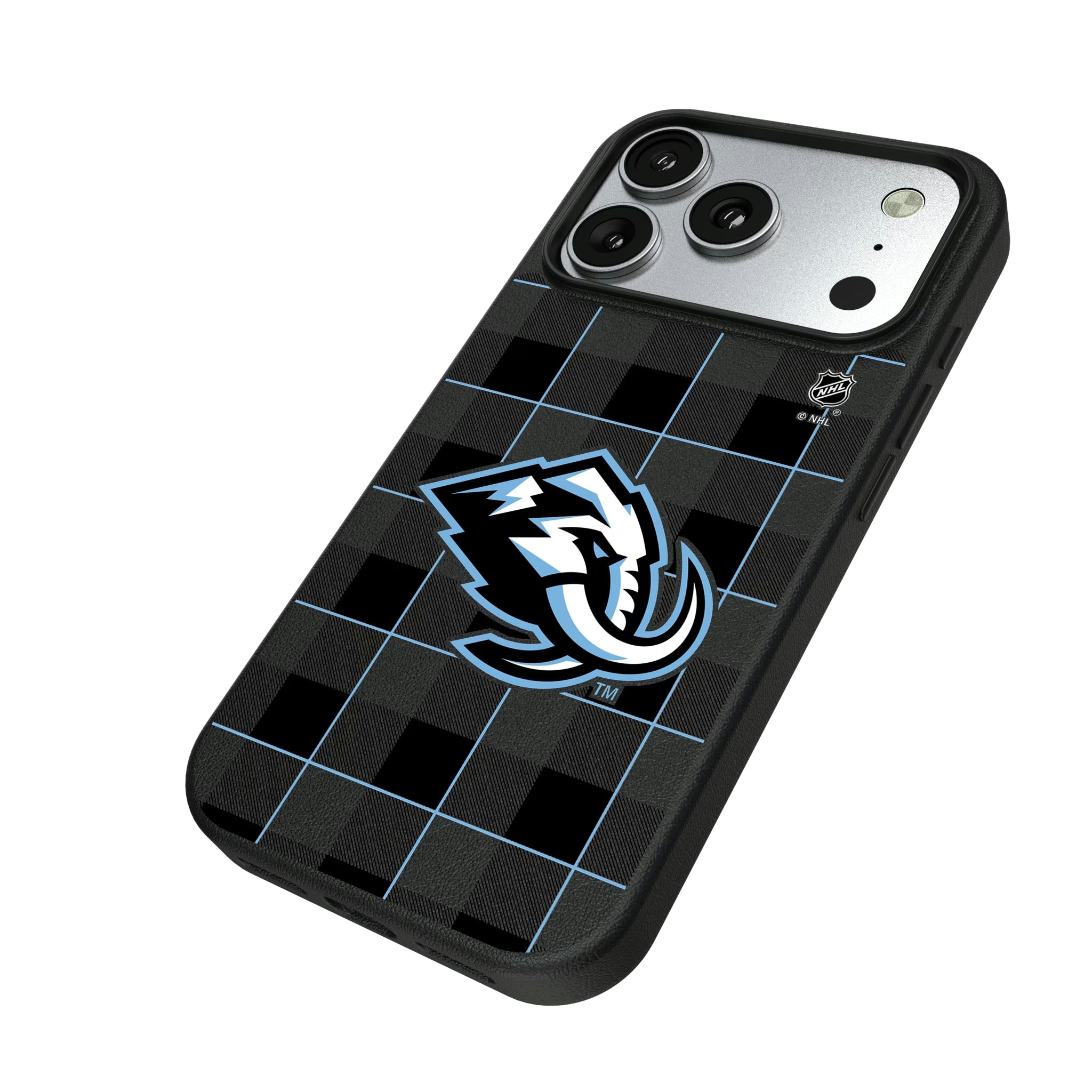 Utah Mammoth Plaid iPhone MagSafe Compatible Phone Case for Apple iPhone - Isometric View#Device_iPhone 17 Pro
