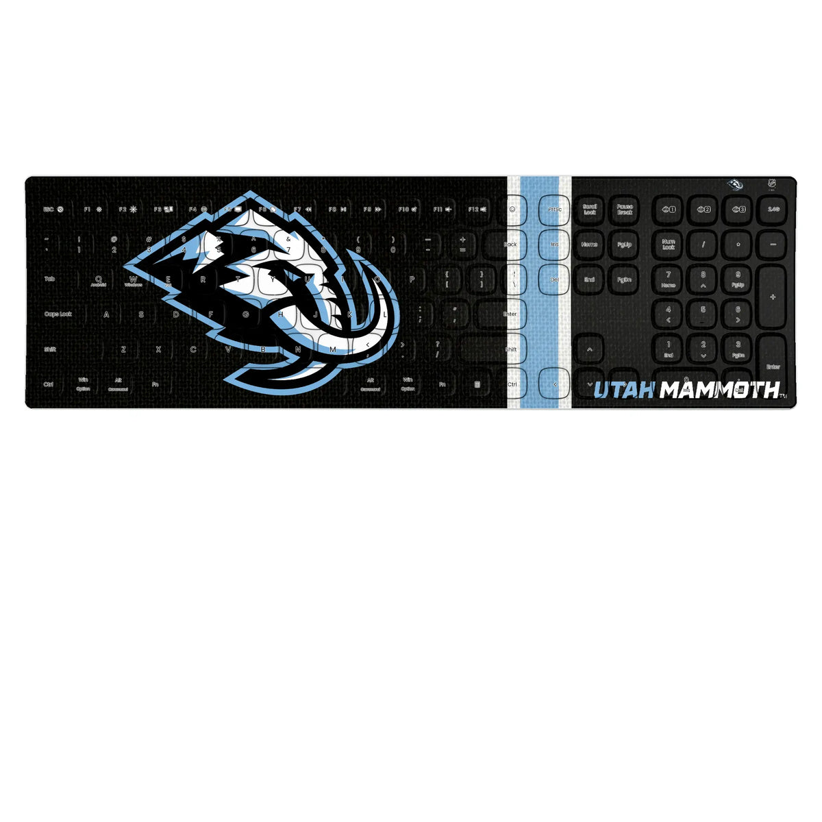 Utah Mammoth Stripe KKB605 Curved Wireless Keyboard