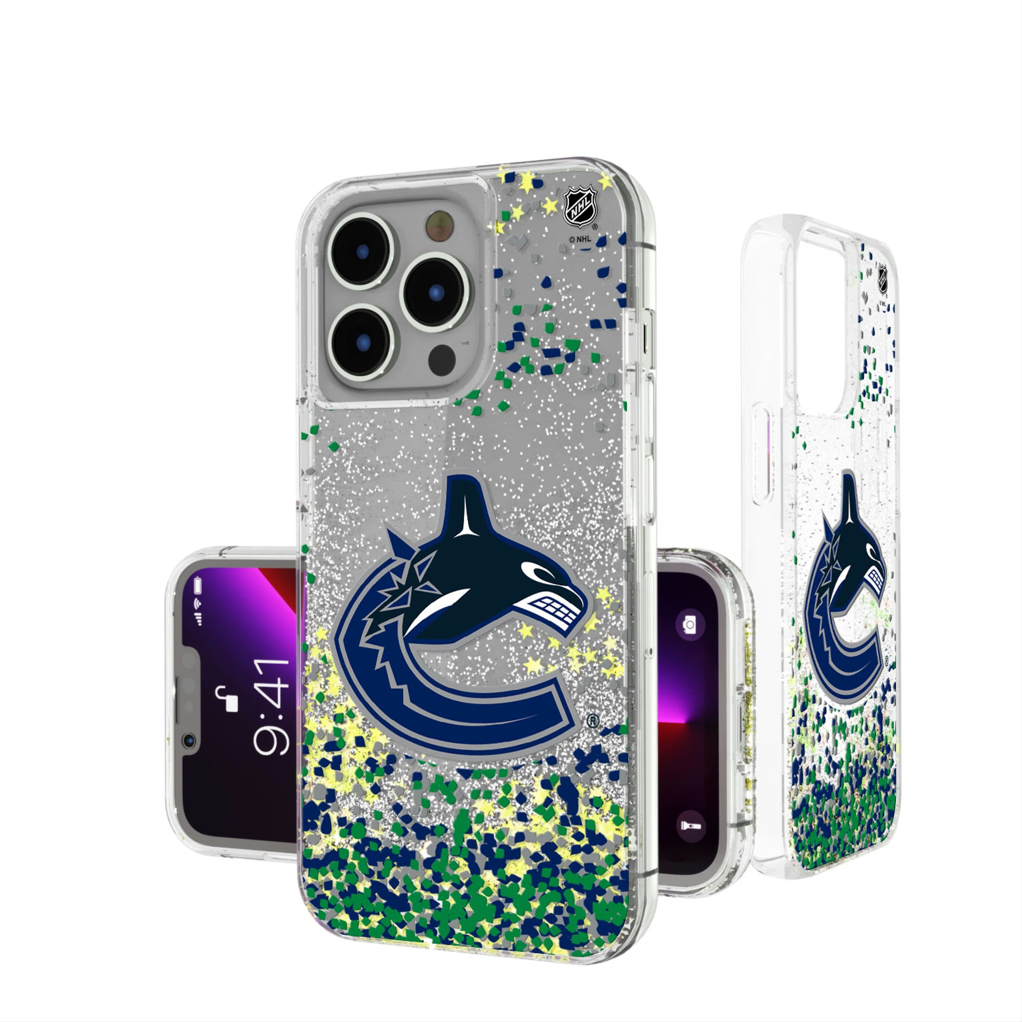 Vancouver Canucks Confetti iPhone Glitter Phone Case for Apple iPhone