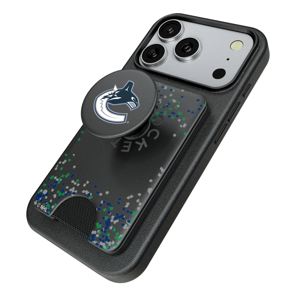 Vancouver Canucks Confetti Popsockets Wallet Magnetic - Isometric View