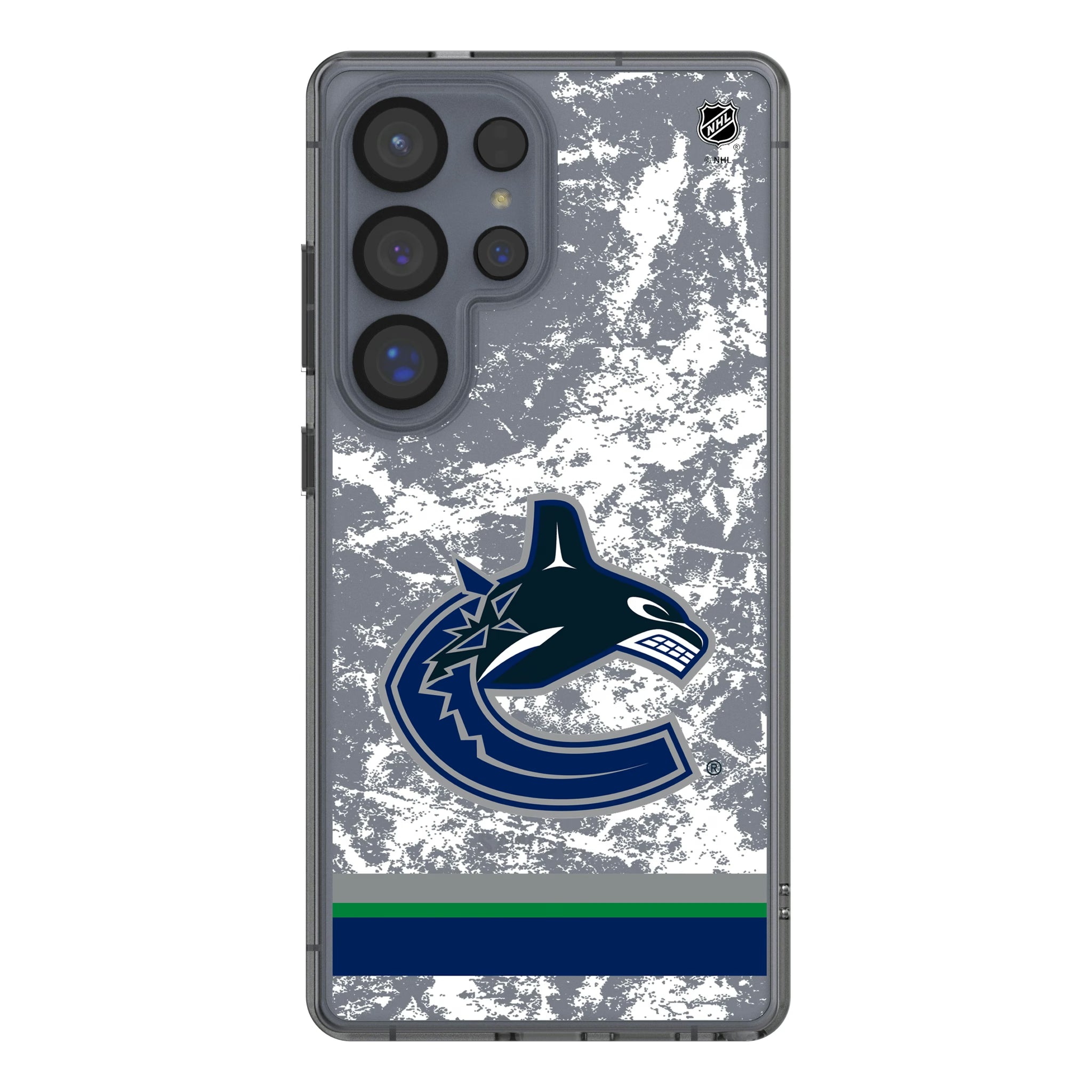 Vancouver Canucks Ice Stripe Galaxy Clear Phone Case for Samsung Galaxy