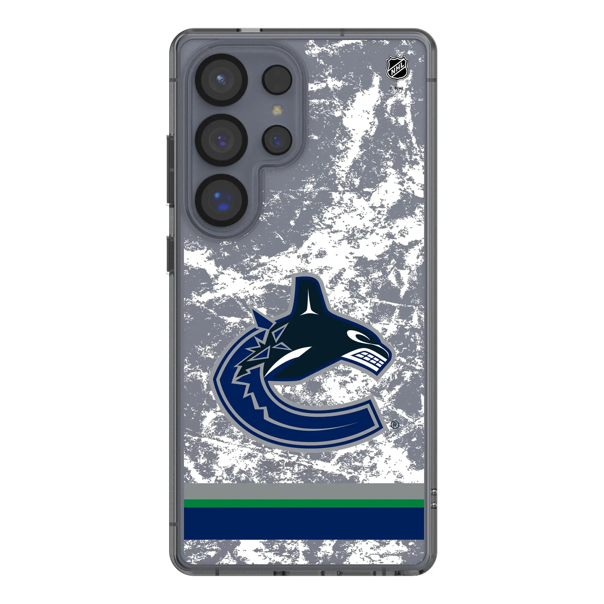 Vancouver Canucks Ice Stripe Galaxy Clear Phone Case for Samsung Galaxy#Device_Galaxy S25 Ultra