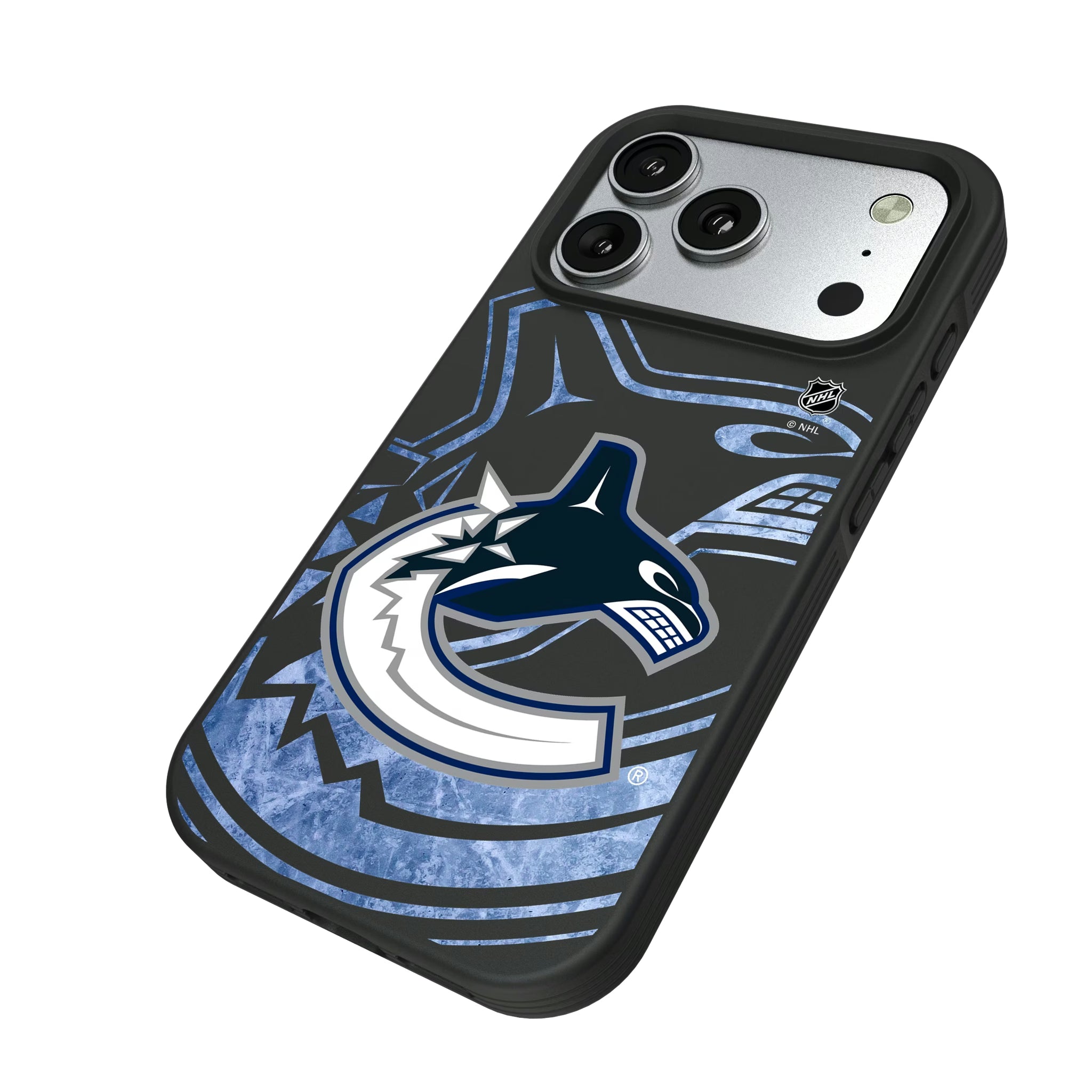 Vancouver Canucks Ice Tilt iPhone Bump Phone Case for Apple iPhone - Isometric View#Device_iPhone 17 Pro