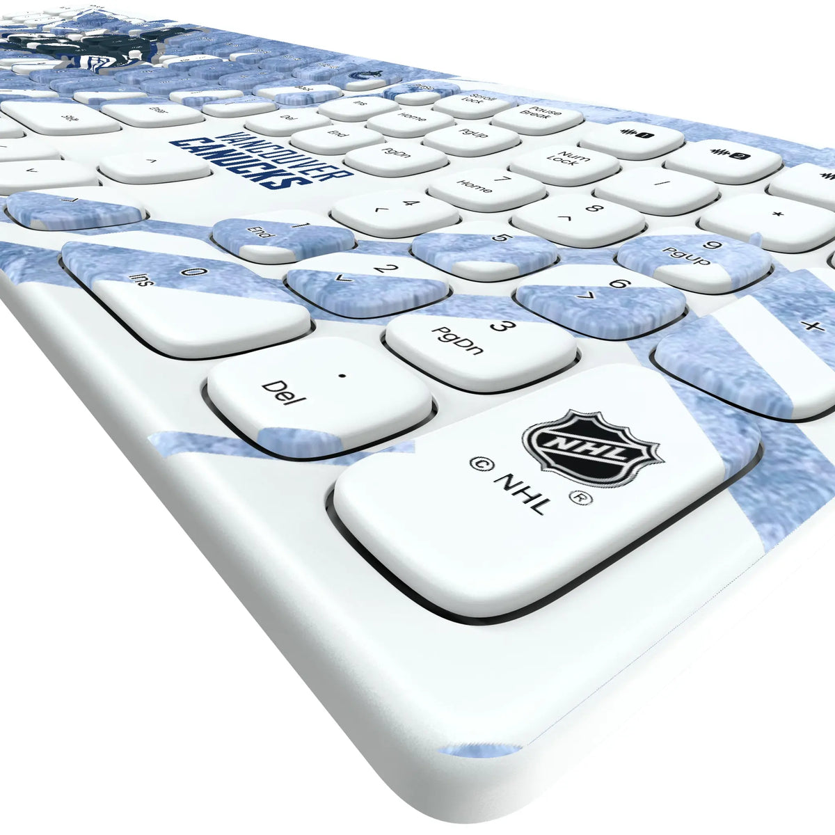 Vancouver Canucks Ice Tilt KKB605 Curved Wireless Keyboard - Detail