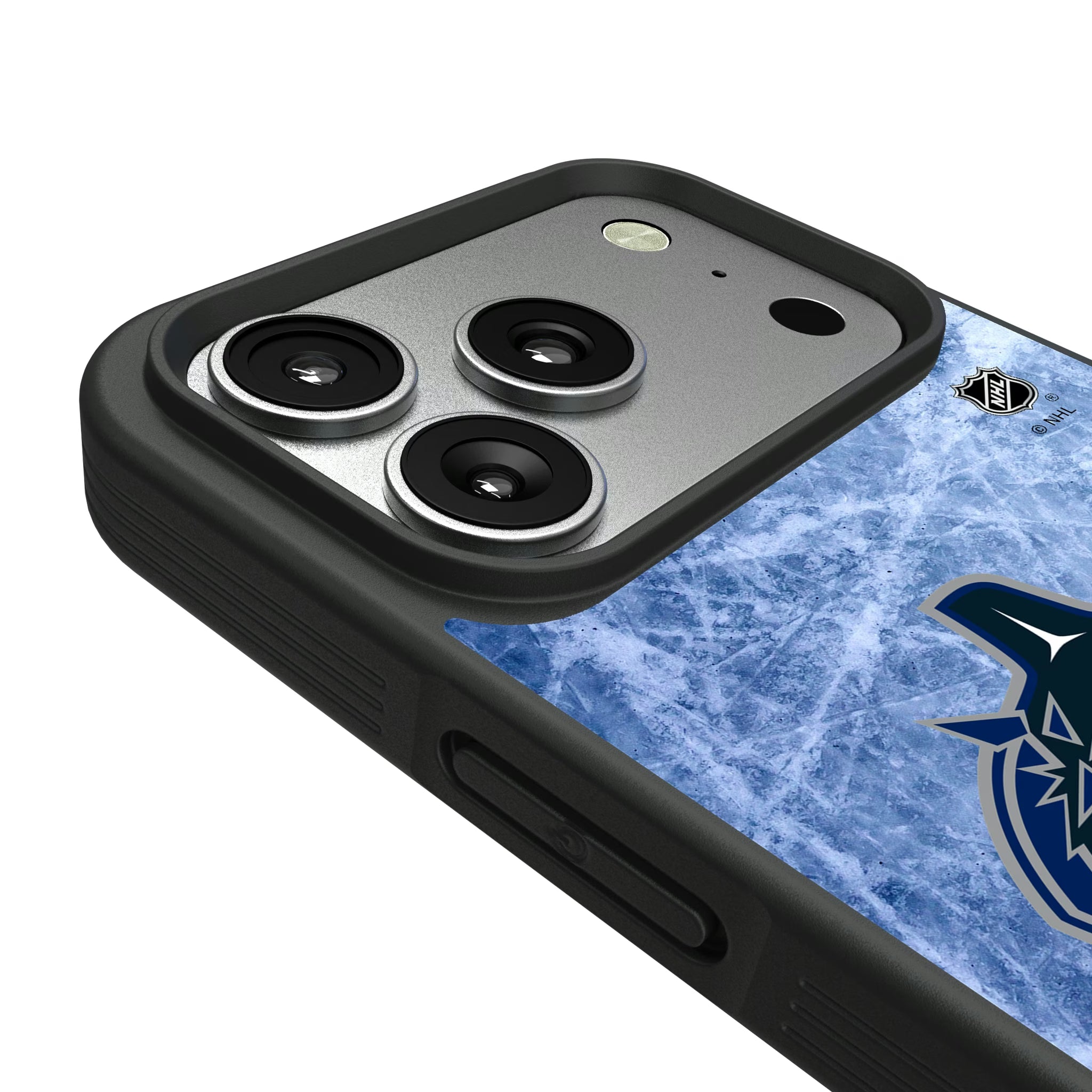 Vancouver Canucks Ice Wordmark iPhone Bump Phone Case for Apple iPhone - Detail#Device_iPhone 17 Pro