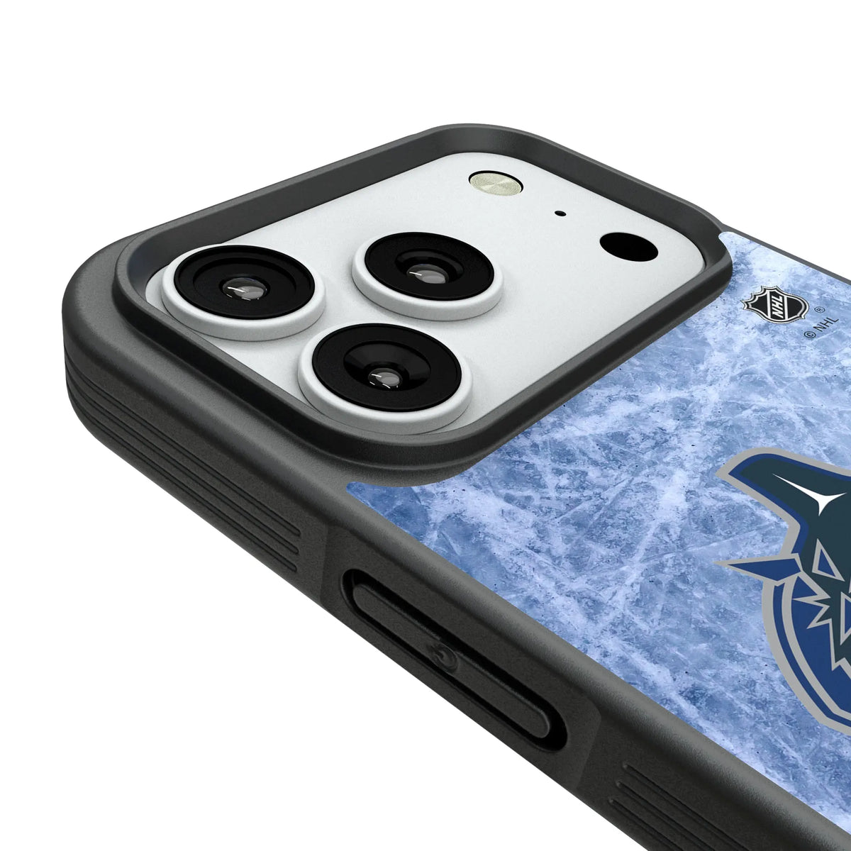 Vancouver Canucks Ice Wordmark iPhone Bump Phone Case for Apple iPhone - Detail#Device_iPhone 18 Pro
