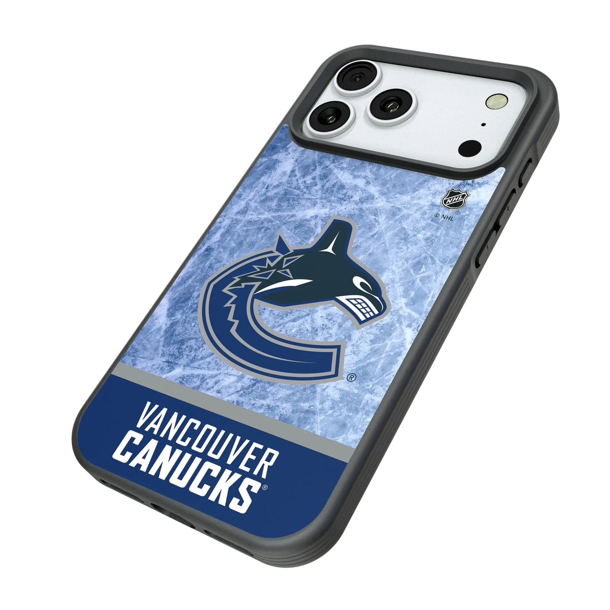 Vancouver Canucks Ice Wordmark iPhone Bump Phone Case for Apple iPhone - Isometric View#Device_iPhone 18 Pro Max
