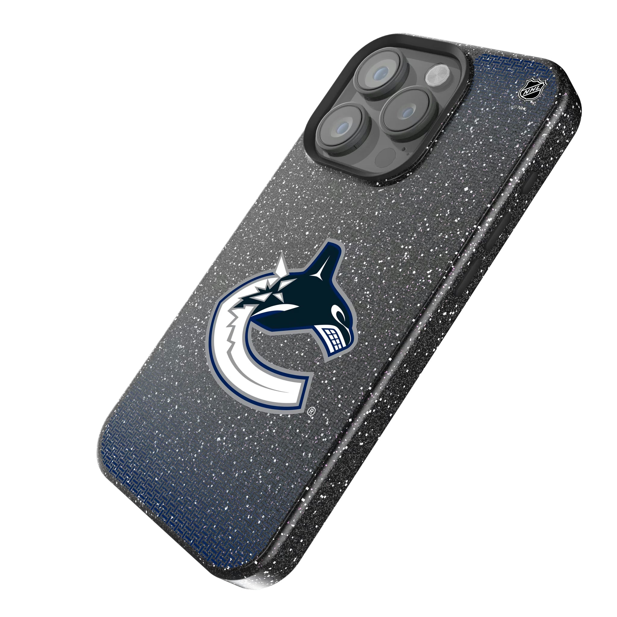 Vancouver Canucks Linen iPhone Bling Phone Case for Apple iPhone - Isometric View