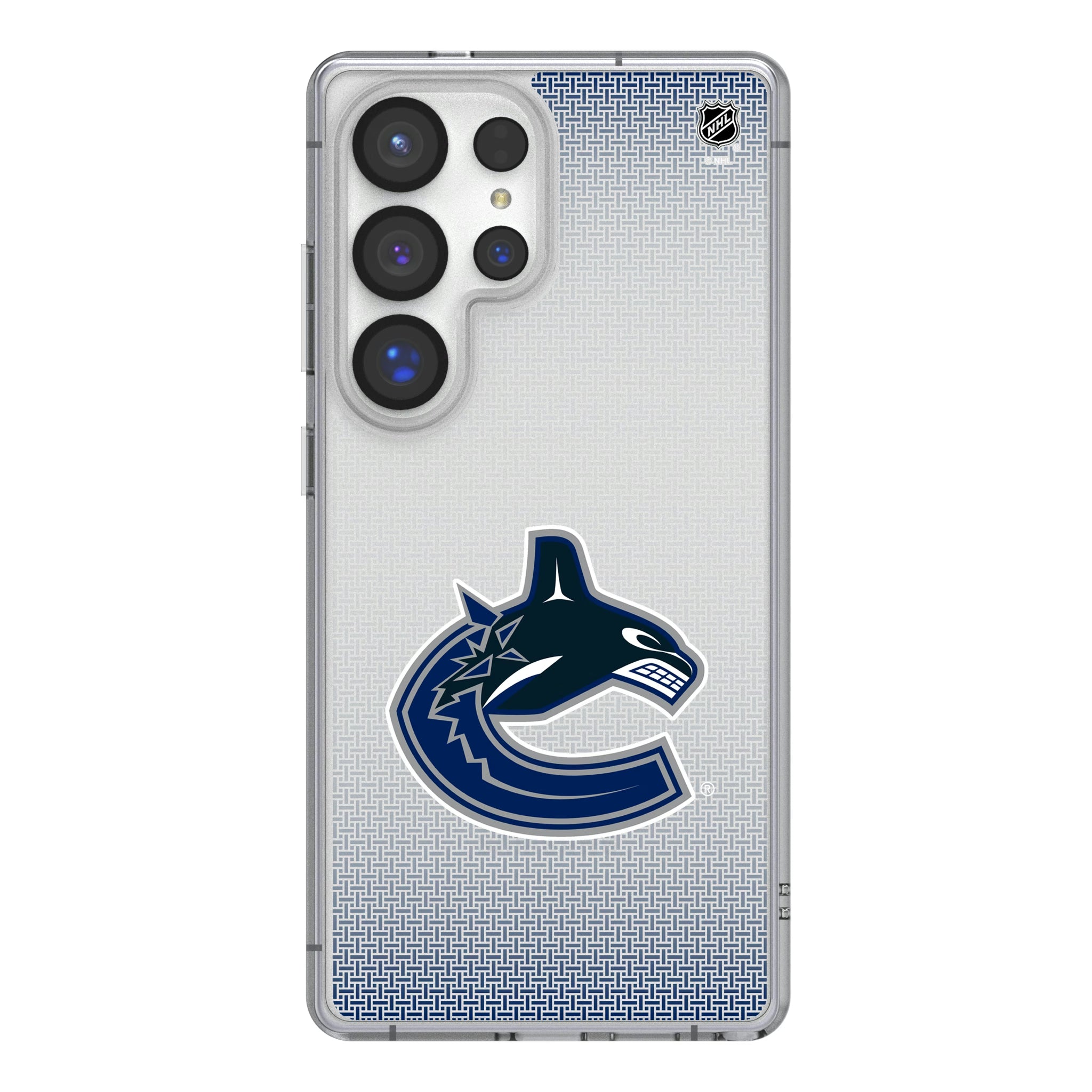 Vancouver Canucks Linen Galaxy Clear Phone Case for Samsung Galaxy