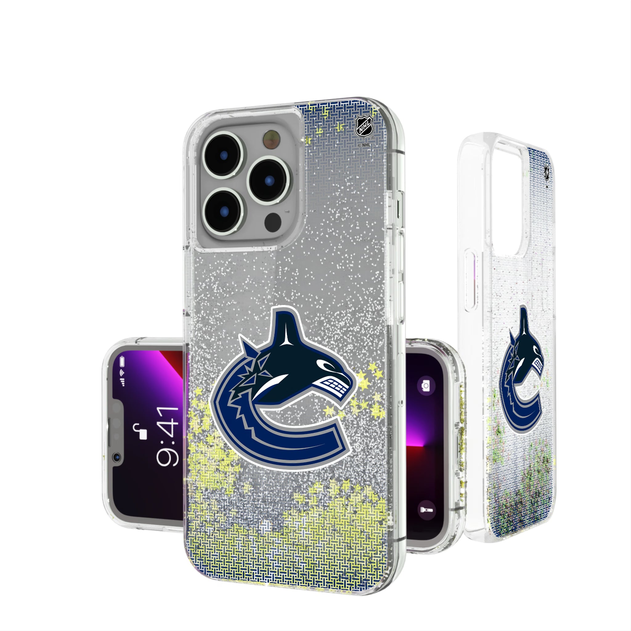 Vancouver Canucks Linen iPhone Glitter Phone Case for Apple iPhone
