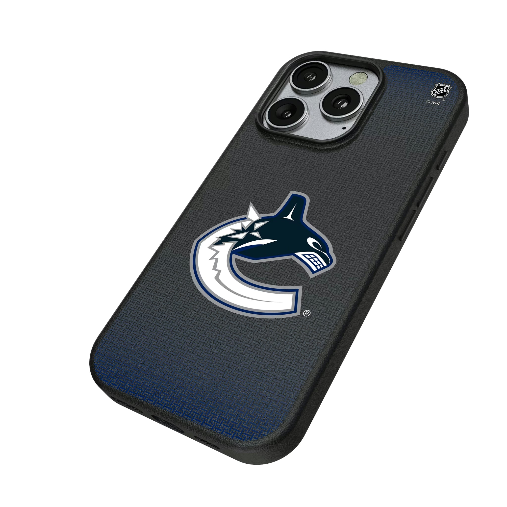 Vancouver Canucks Linen iPhone MagSafe Compatible Phone Case for Apple iPhone - Isometric View