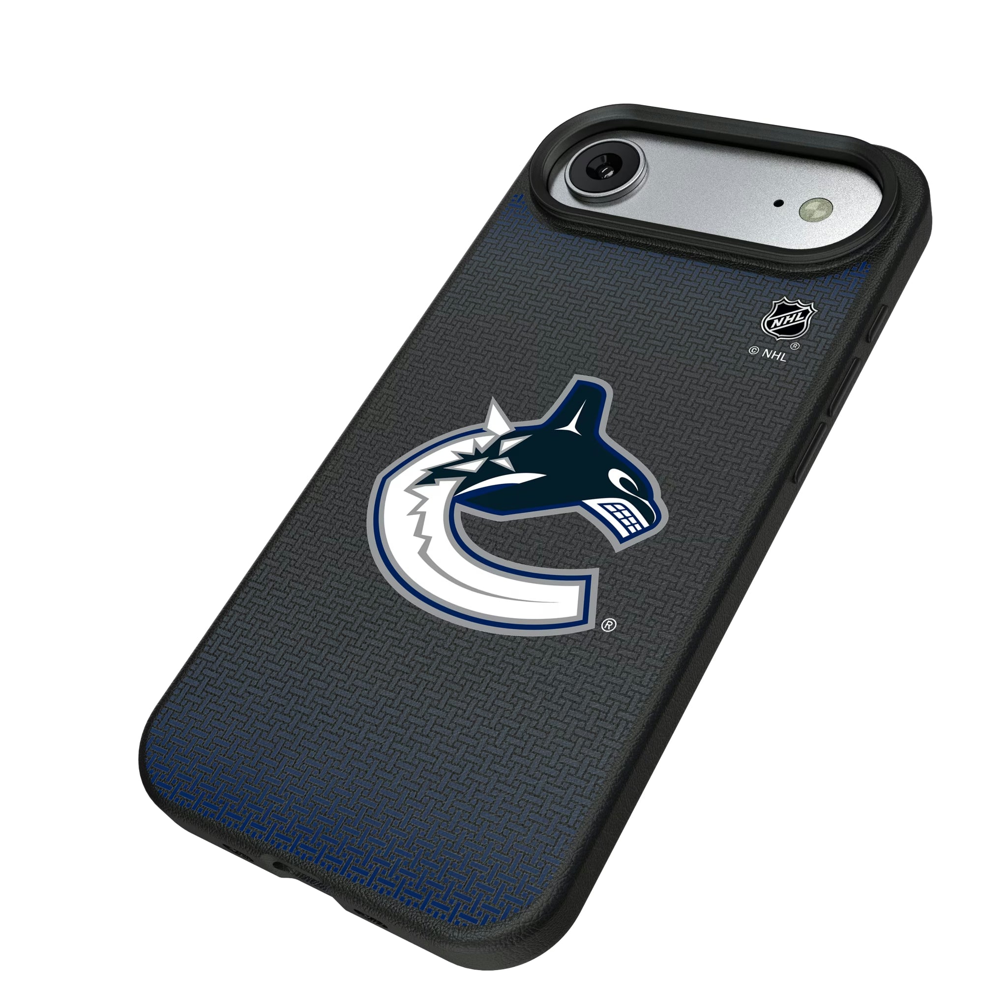 Vancouver Canucks Linen iPhone MagSafe Compatible Phone Case for Apple iPhone - Isometric View#Device_iPhone Air
