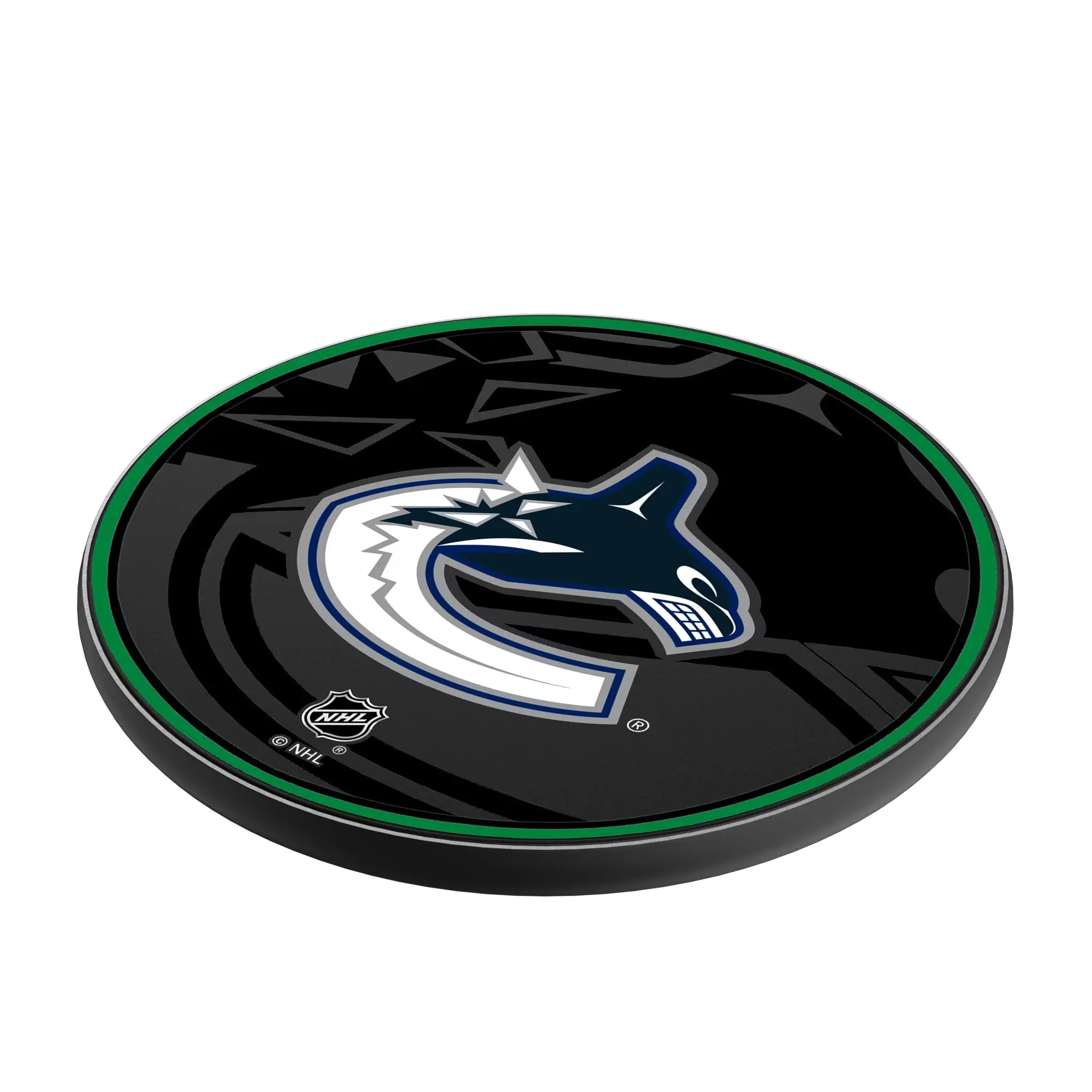 Vancouver Canucks Monocolor Tilt 15-Watt Wireless Charger - Isometric View