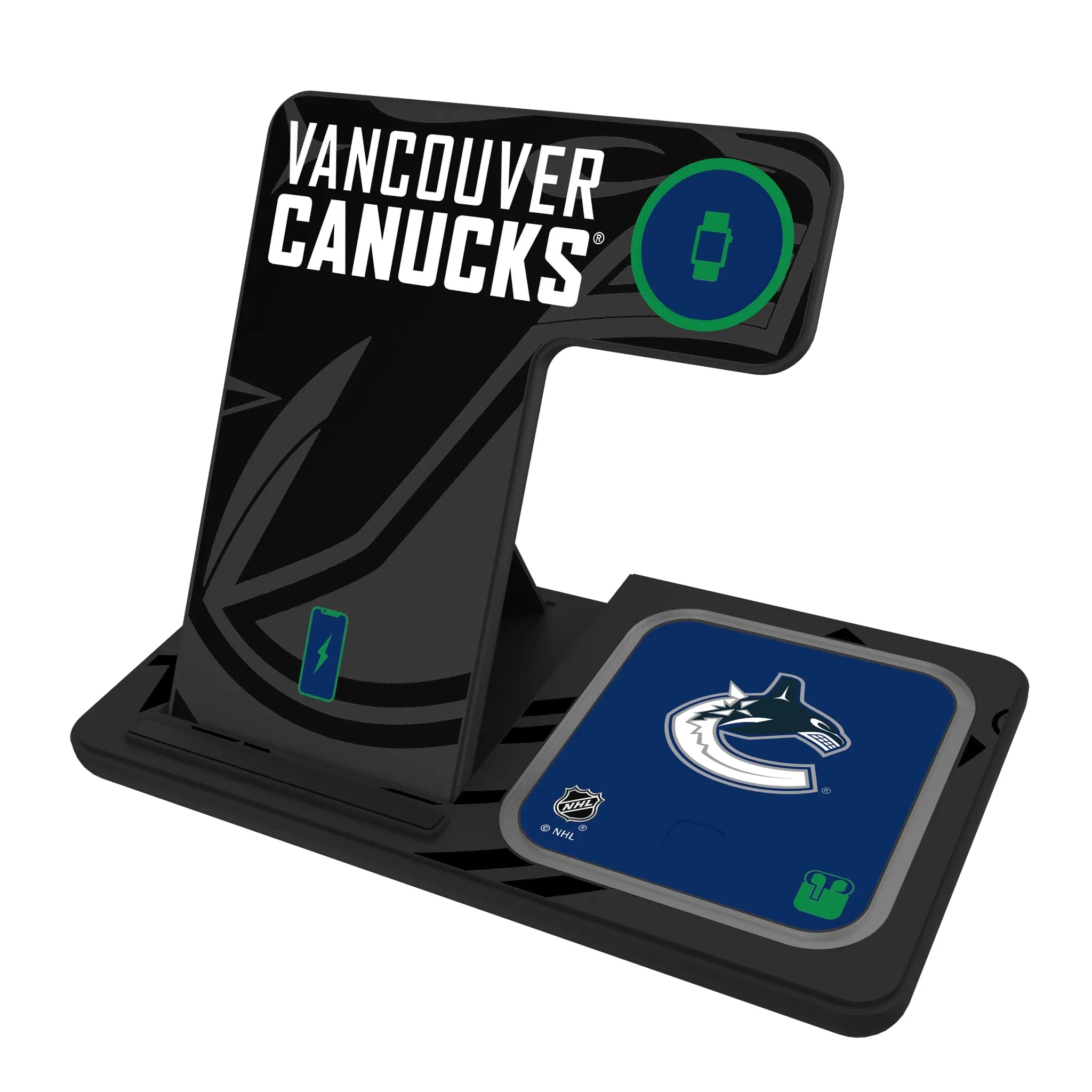 Vancouver Canucks Monocolor Tilt 3 in 1 Charging Station
