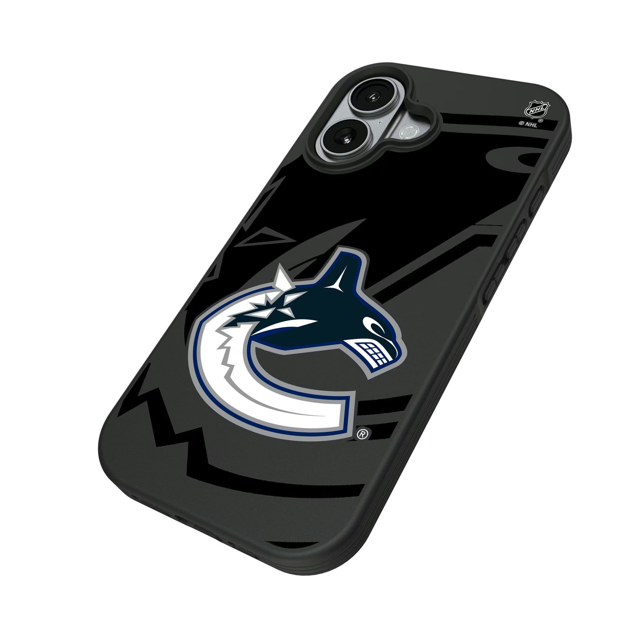 Vancouver Canucks Monocolor Tilt iPhone Bump Phone Case for Apple iPhone - Isometric View#Device_iPhone 17