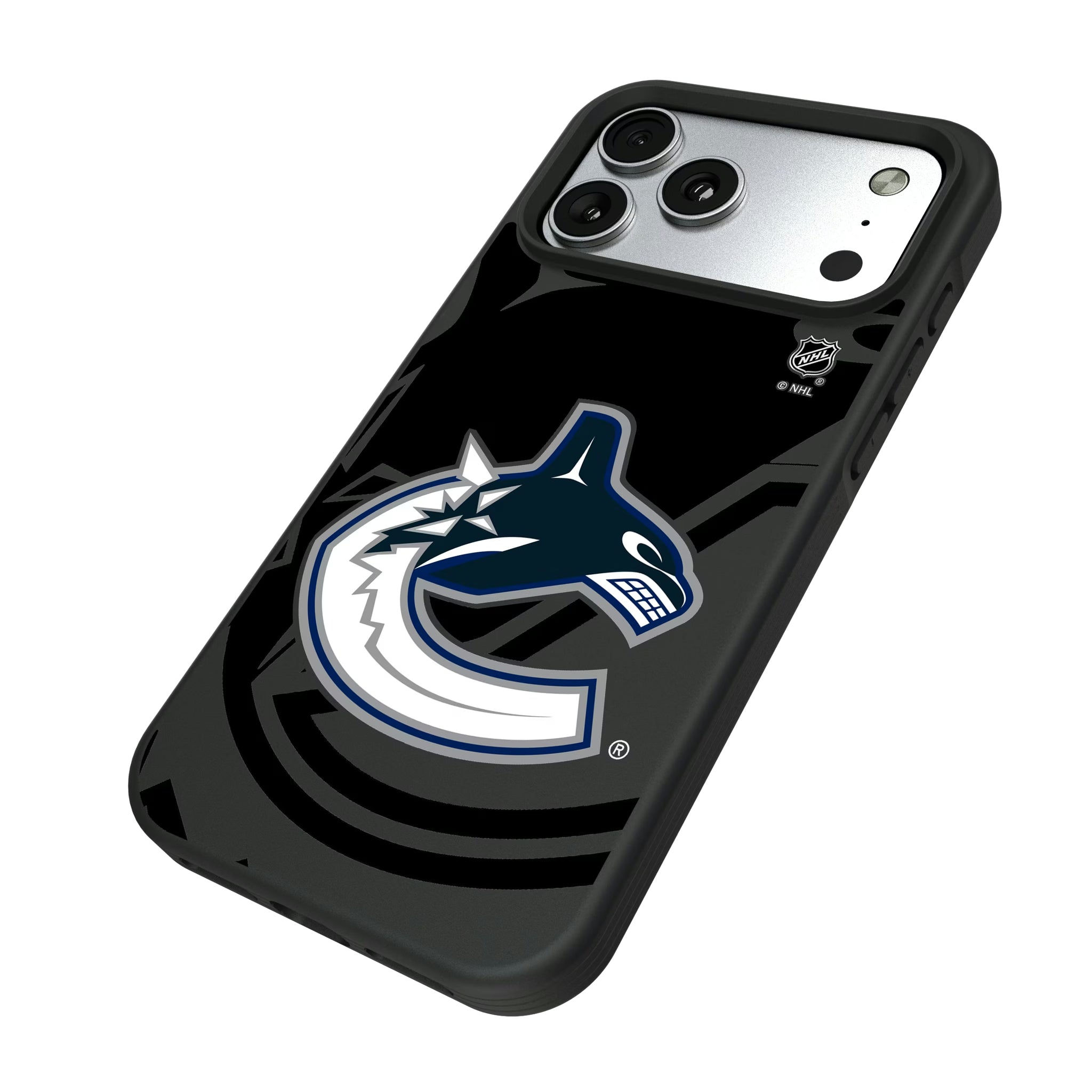 Vancouver Canucks Monocolor Tilt iPhone Bump Phone Case for Apple iPhone - Isometric View#Device_iPhone 17 Pro Max