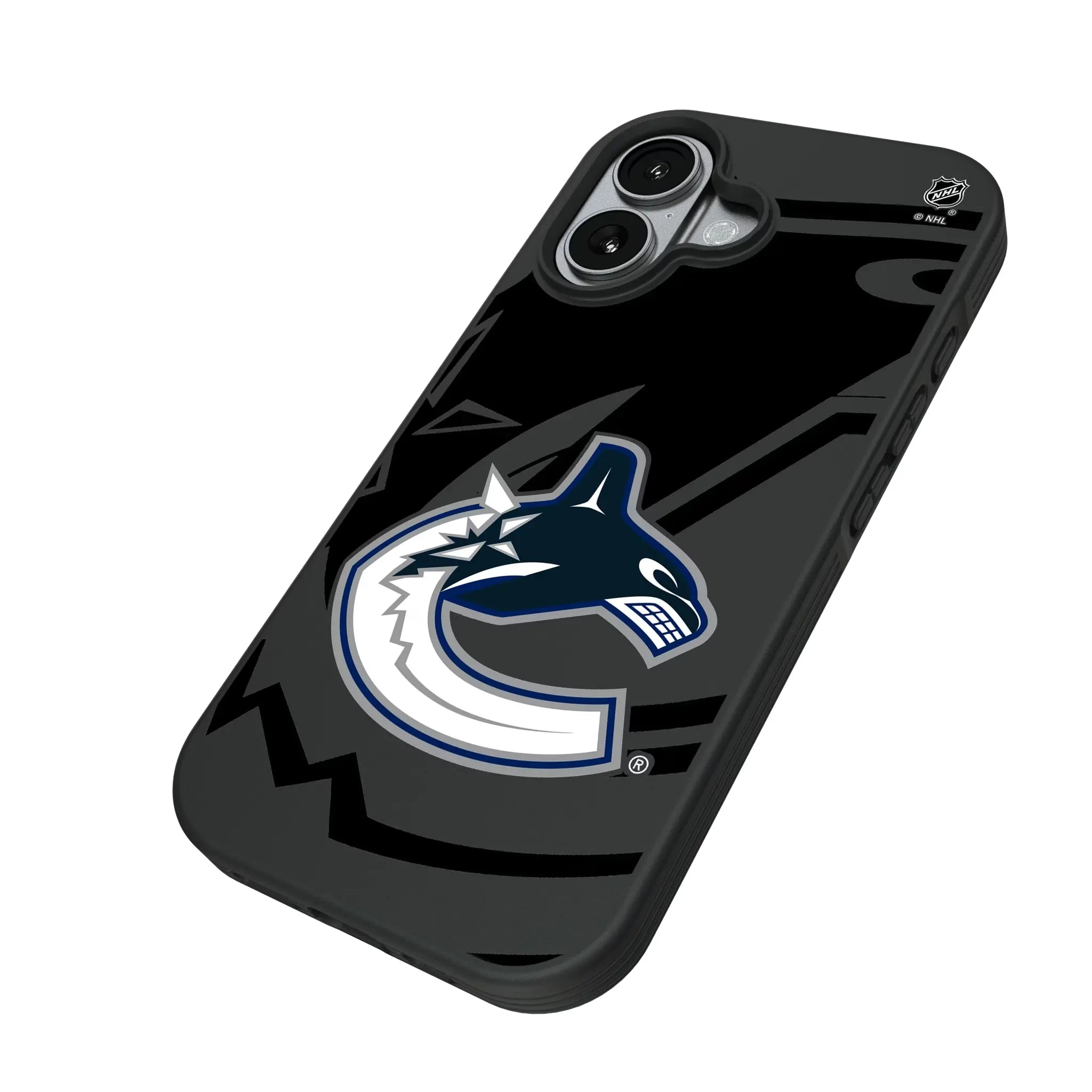 Vancouver Canucks Monocolor Tilt iPhone Bump Phone Case for Apple iPhone - Isometric View#Device_iPhone 17