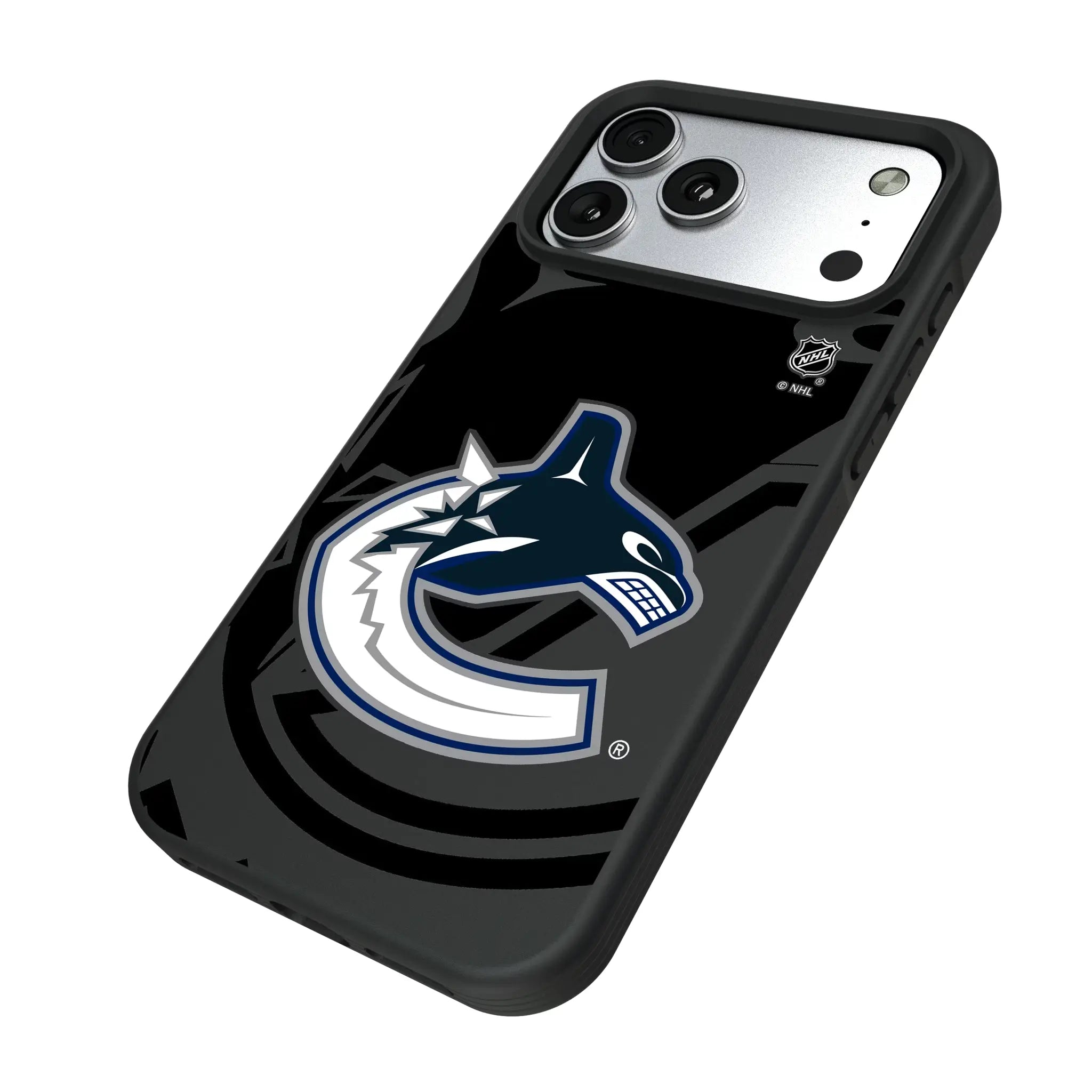 Vancouver Canucks Monocolor Tilt iPhone Bump Phone Case for Apple iPhone - Isometric View#Device_iPhone 17 Pro Max