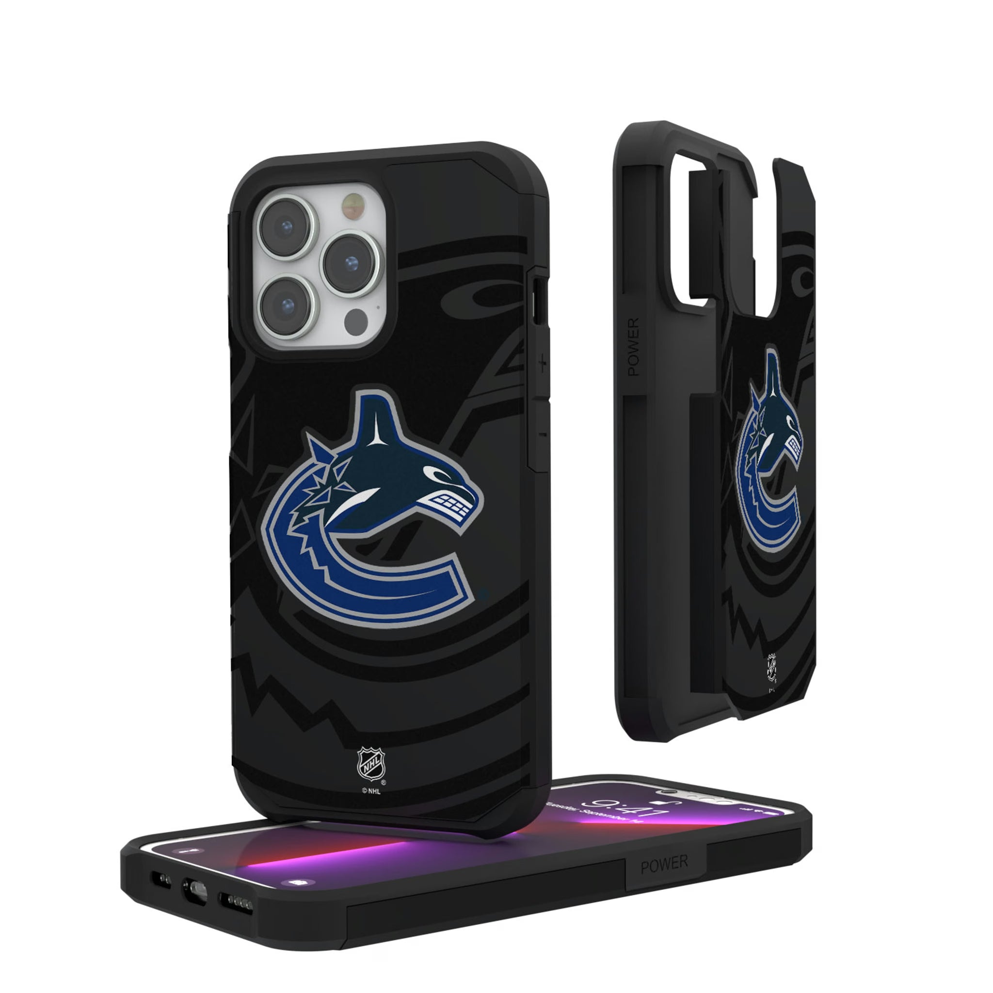 Vancouver Canucks Monocolor Tilt iPhone Rugged Phone Case for Apple iPhone