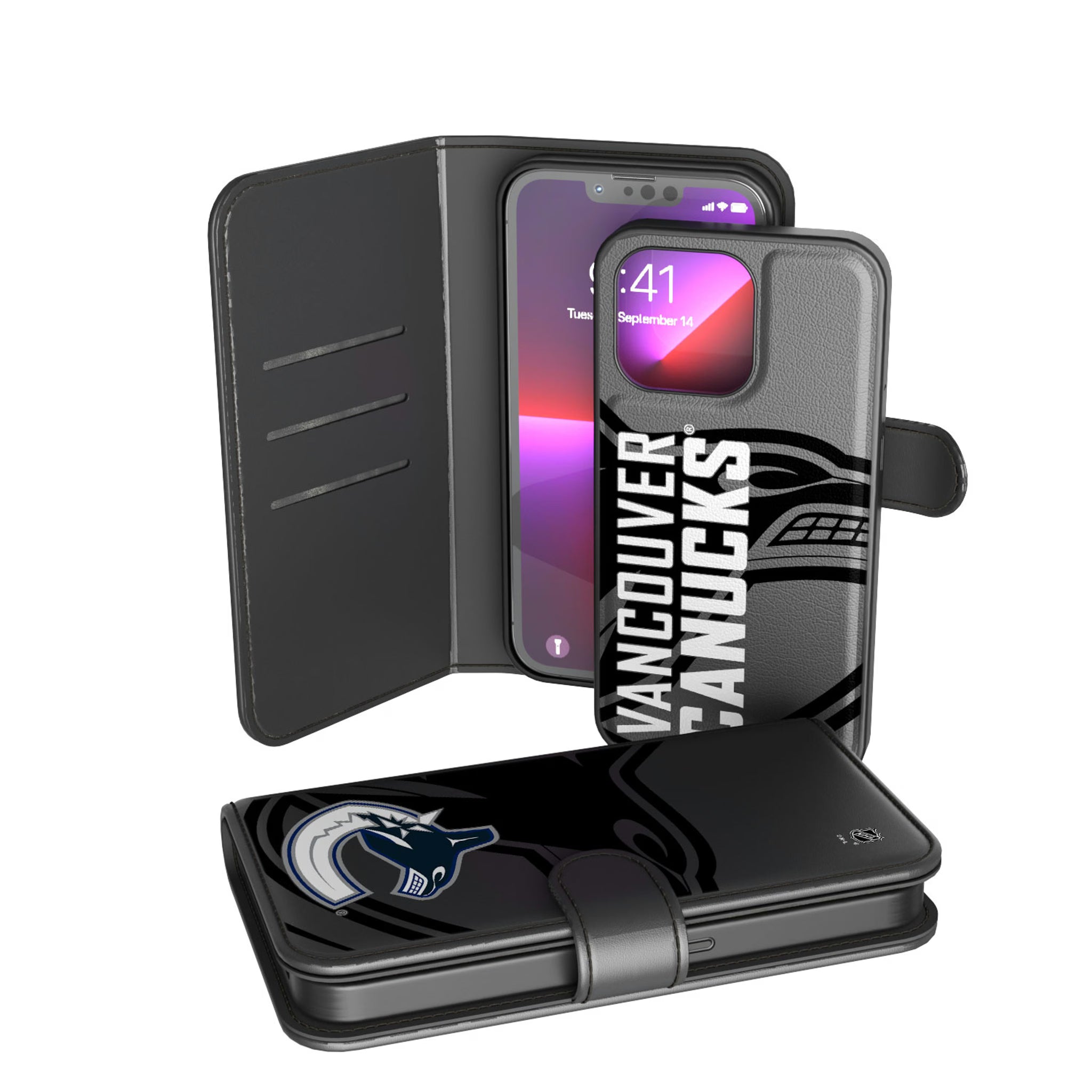 Vancouver Canucks Monocolor Tilt iPhone Wallet Phone Case for Apple iPhone