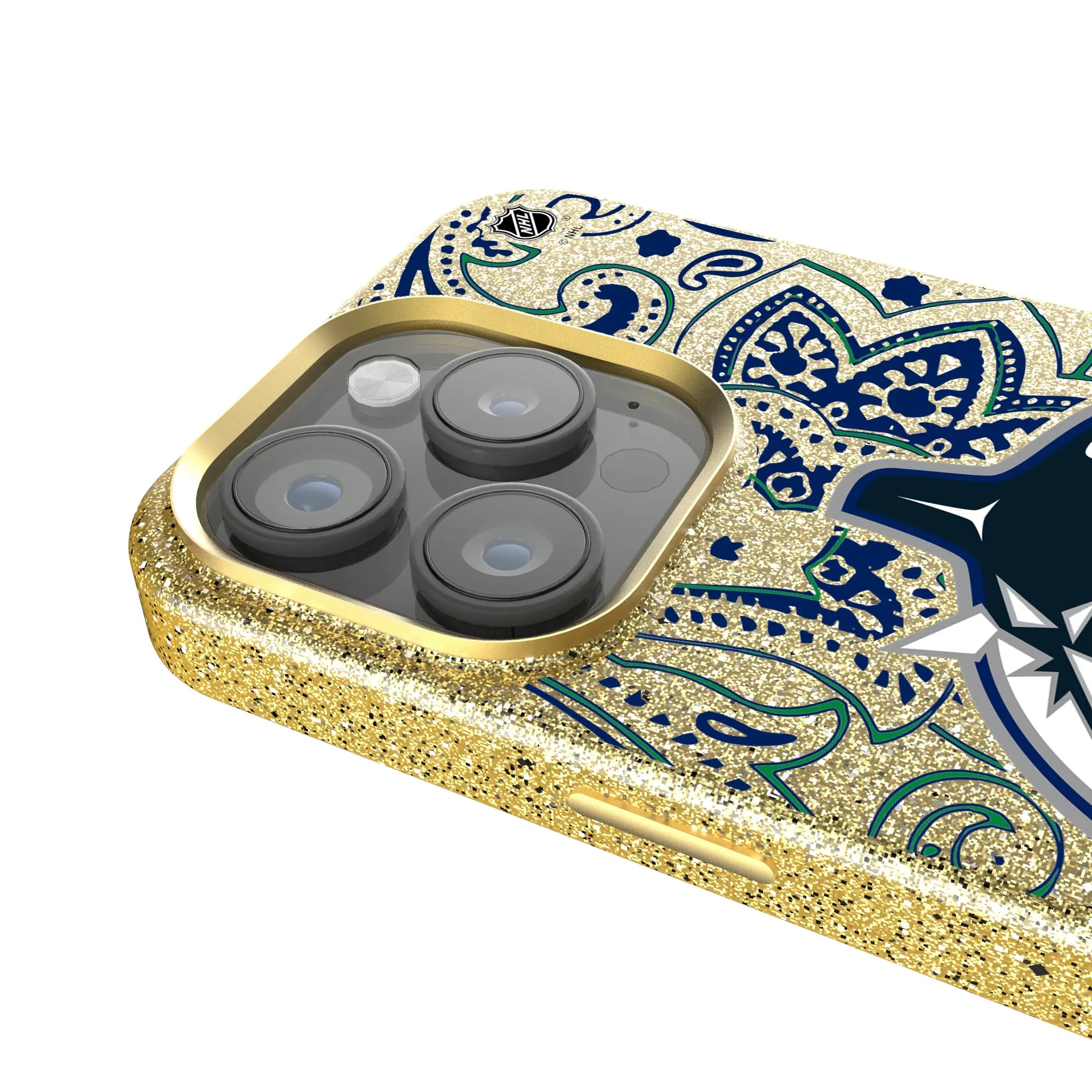 Vancouver Canucks Paisley iPhone Bling Phone Case for Apple iPhone - Detail