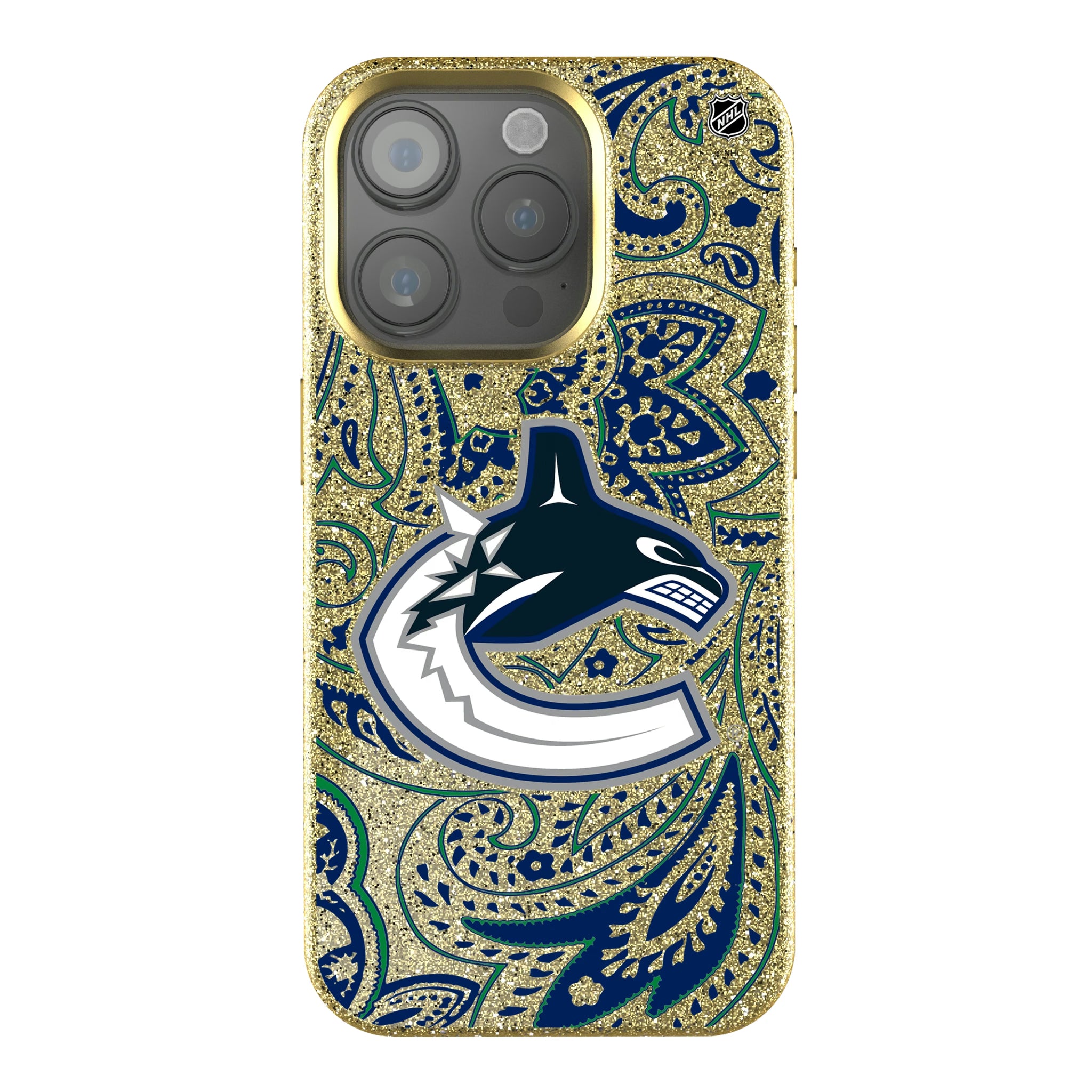 Vancouver Canucks Paisley iPhone Bling Phone Case for Apple iPhone