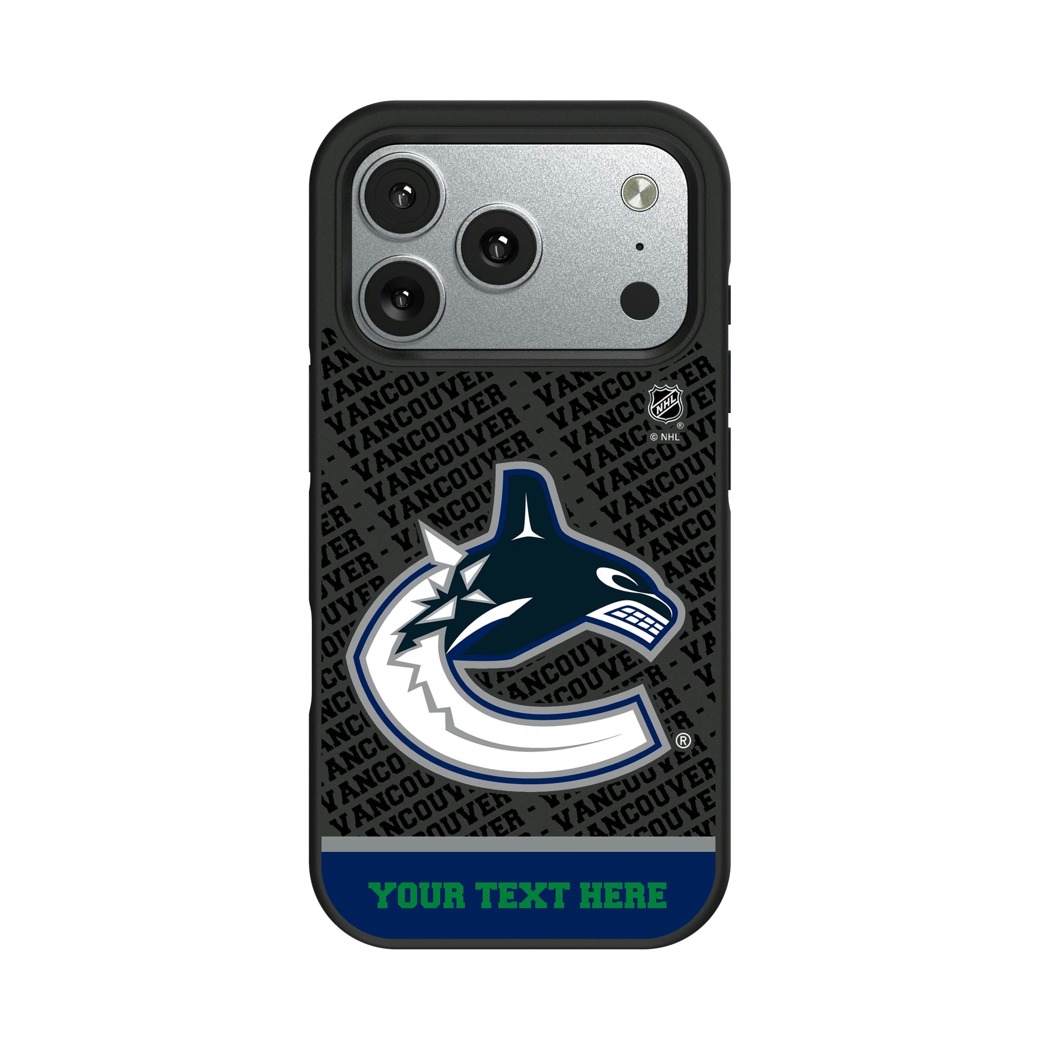 Vancouver Canucks Personalized EndZone Plus iPhone Bump Phone Case for Apple iPhone#Device_iPhone 17 Pro
