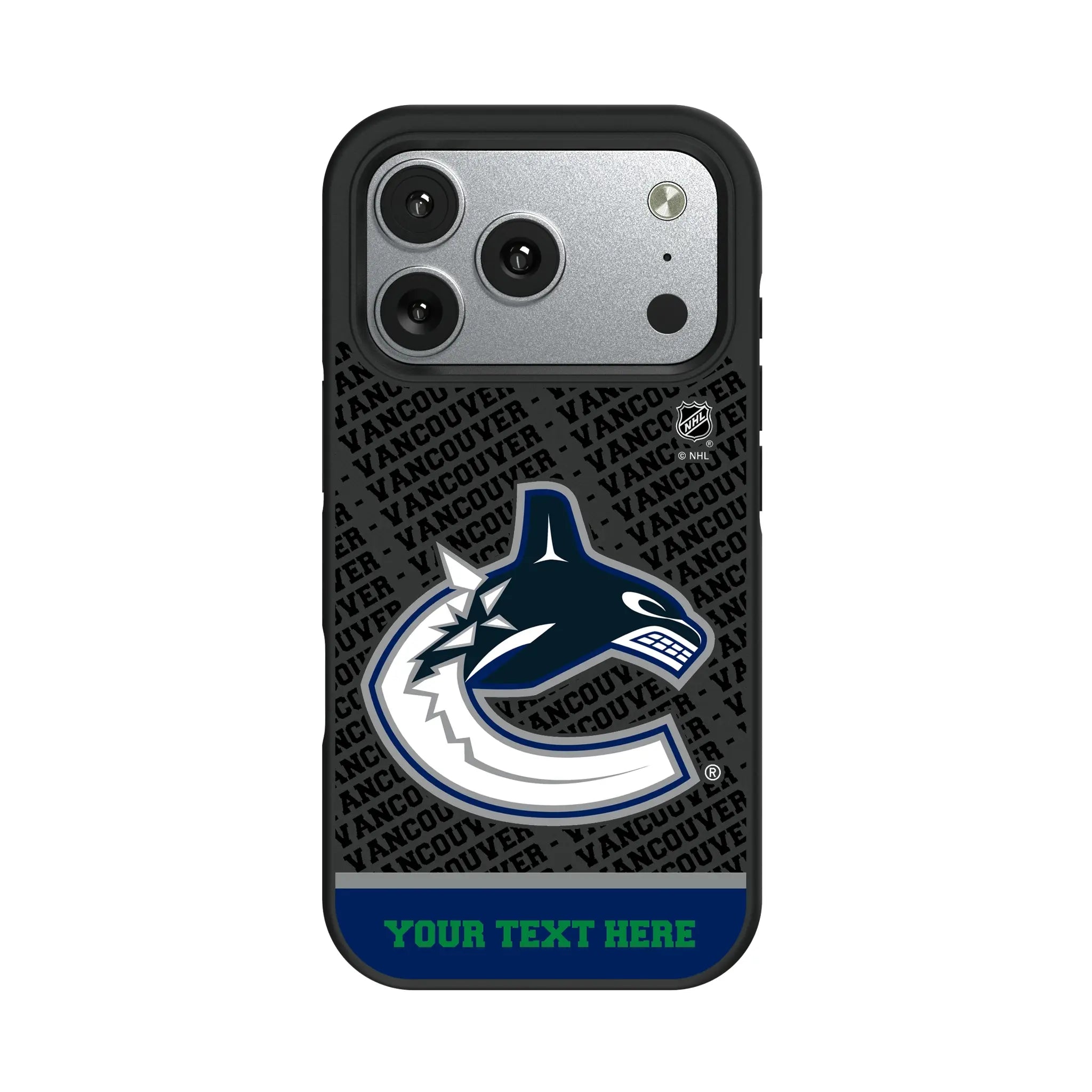 Vancouver Canucks Personalized EndZone Plus iPhone Bump Phone Case for Apple iPhone#Device_iPhone 17 Pro