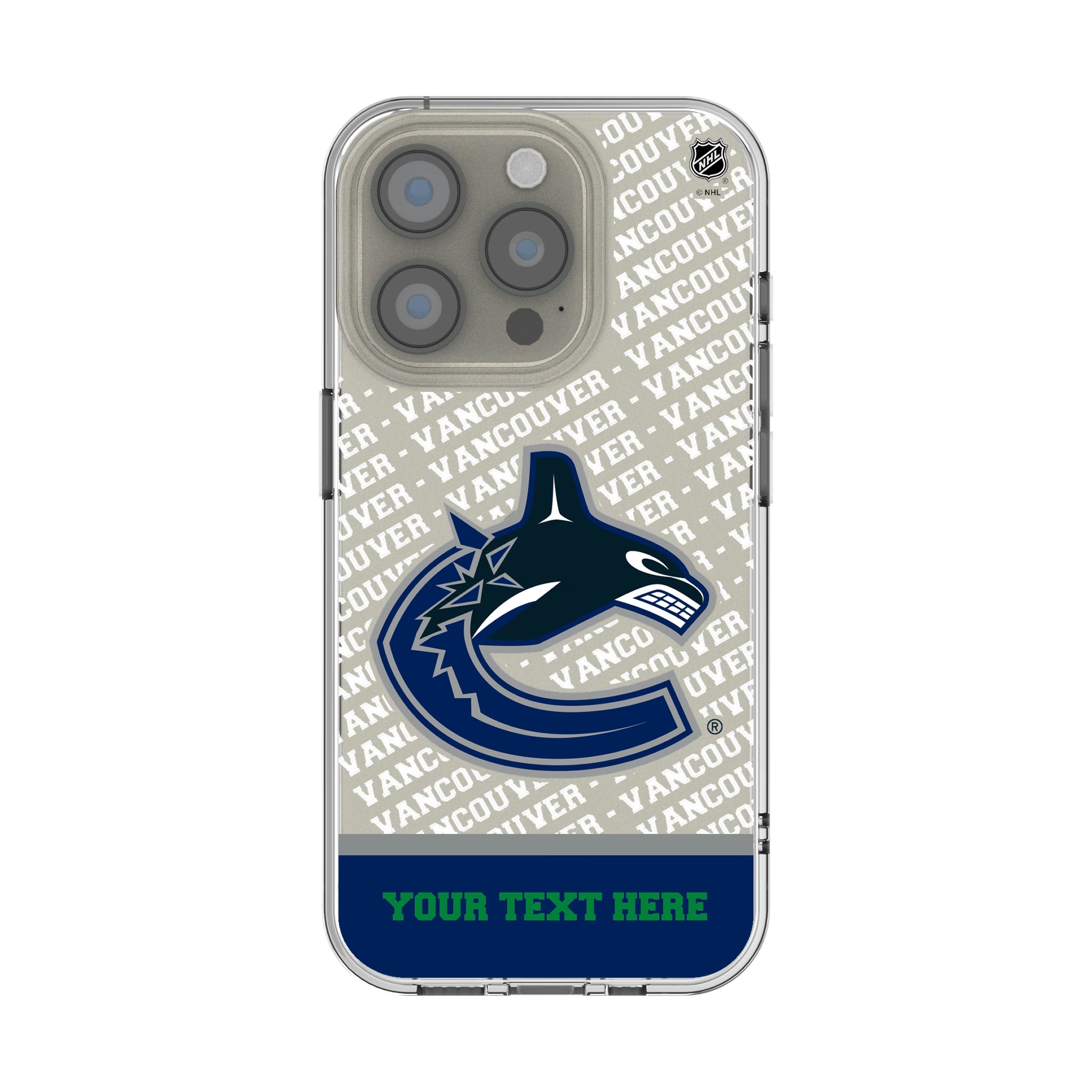 Vancouver Canucks Personalized EndZone Plus iPhone Clear Phone Case for Apple iPhone