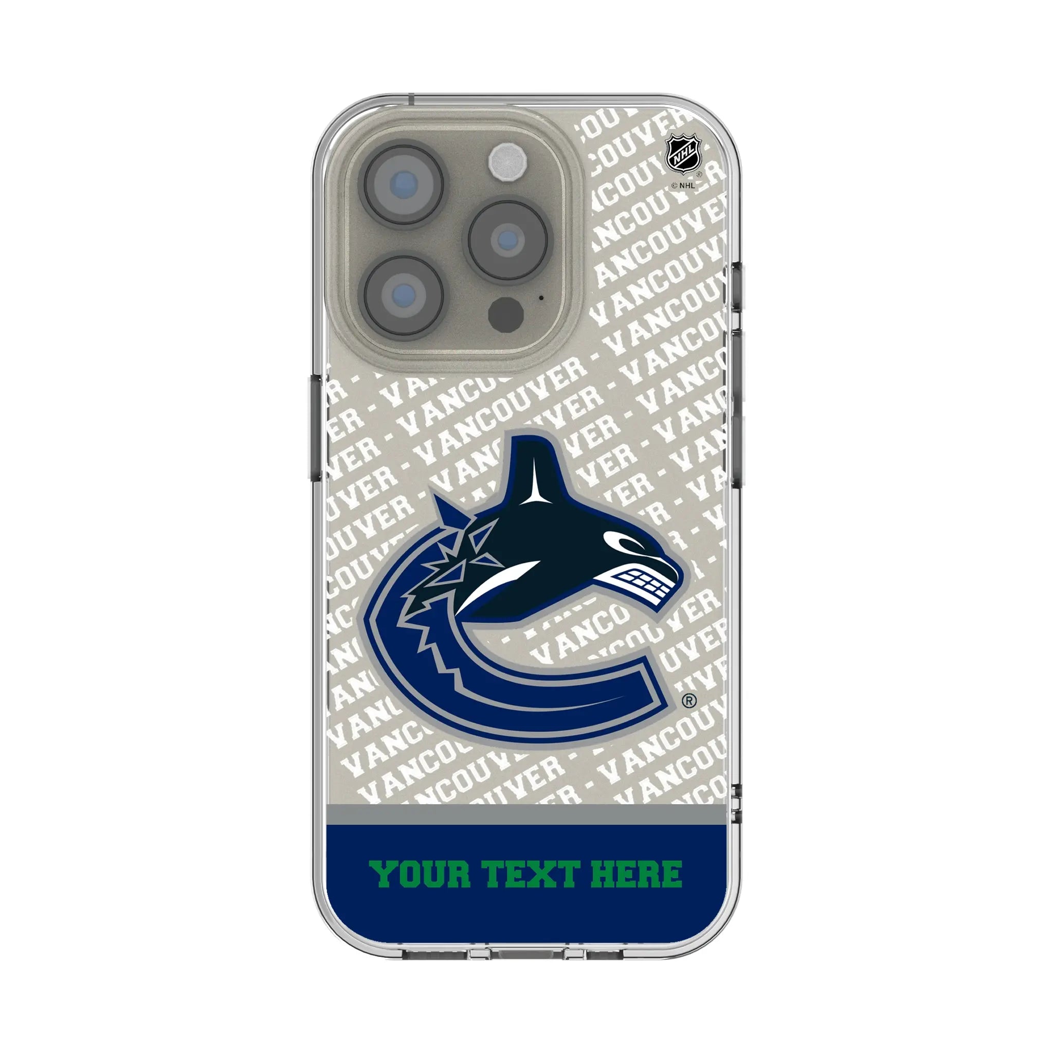 Vancouver Canucks Personalized EndZone Plus iPhone Clear Phone Case for Apple iPhone