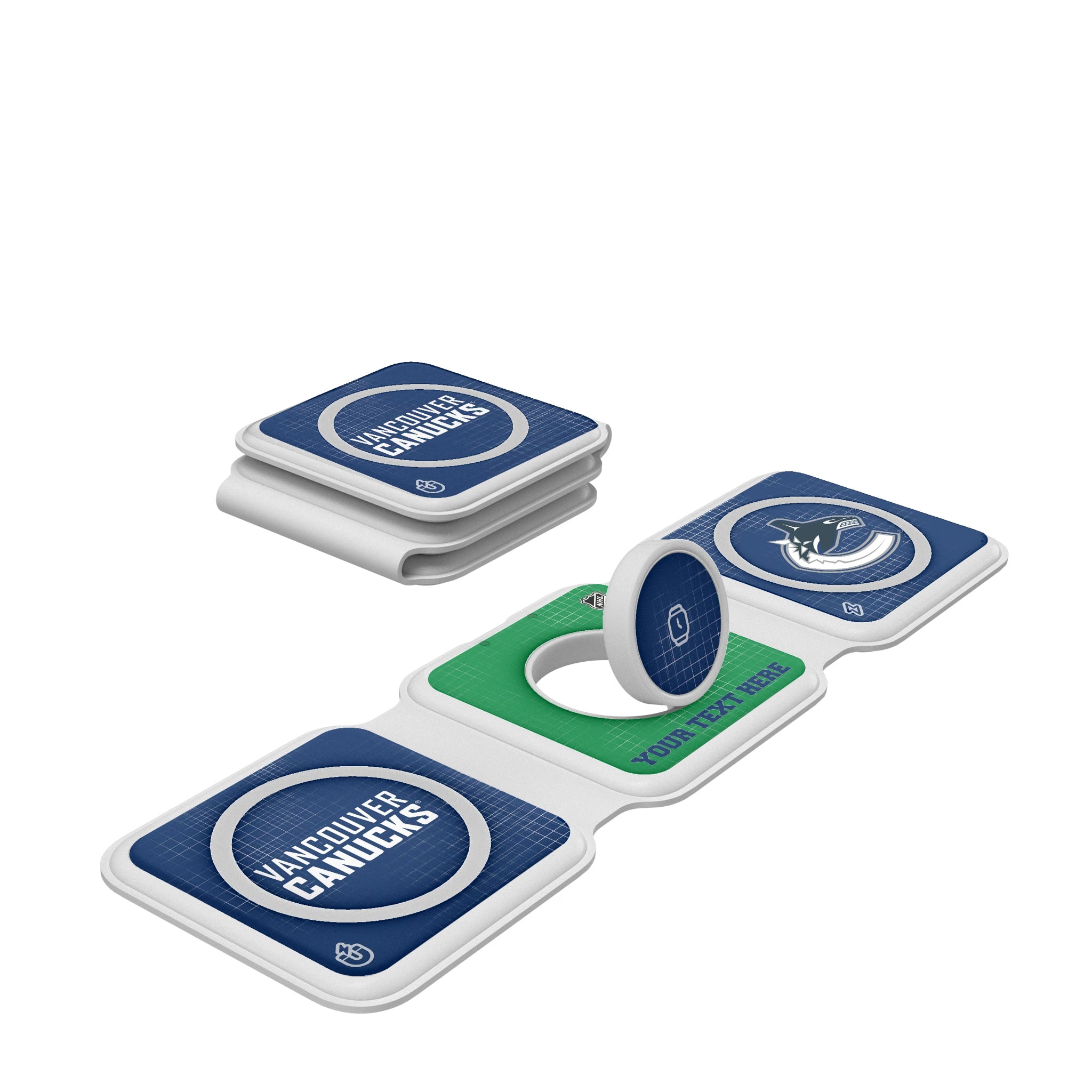 Vancouver Canucks Personalized Hatch Foldable 3 in 1 Charger