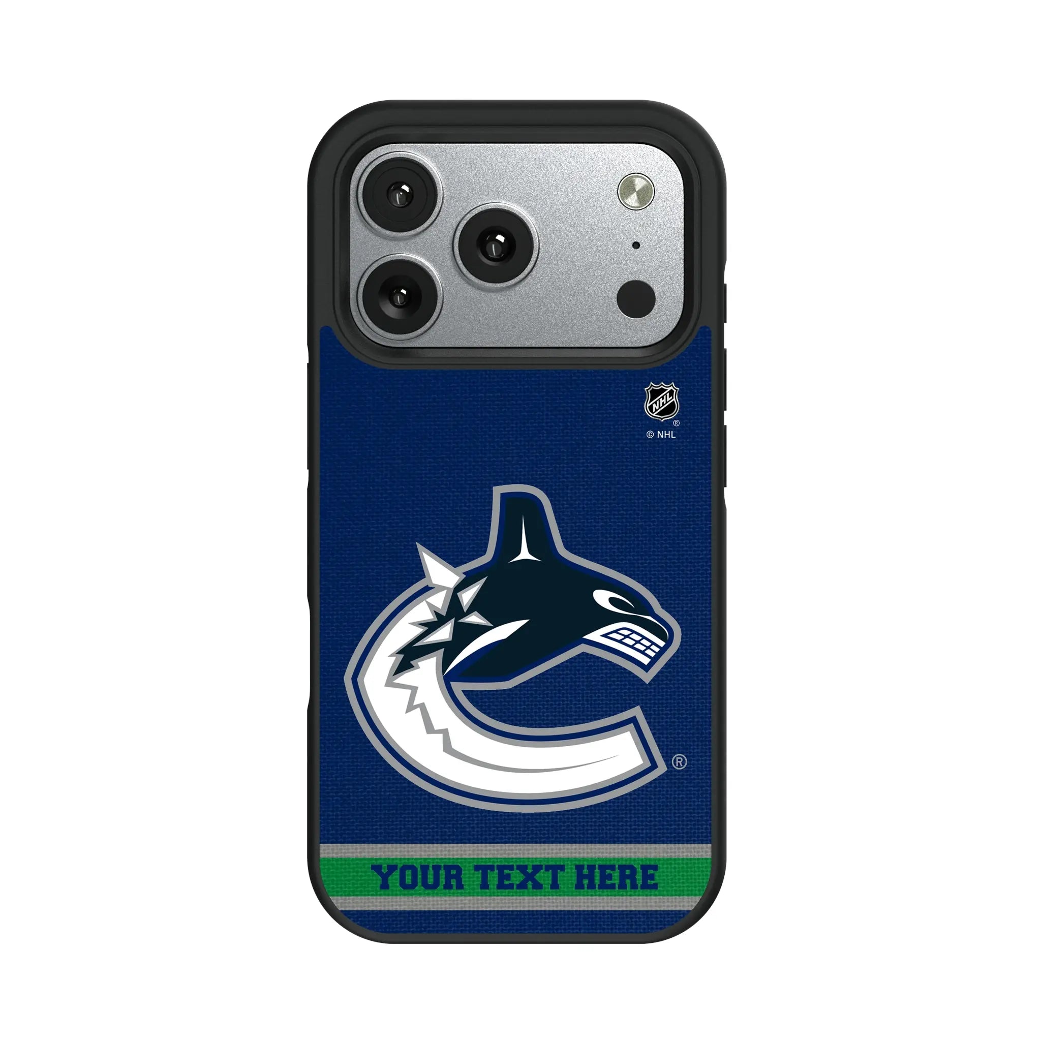 Vancouver Canucks Personalized Stripe iPhone Bump Phone Case for Apple iPhone#Device_iPhone 17 Pro
