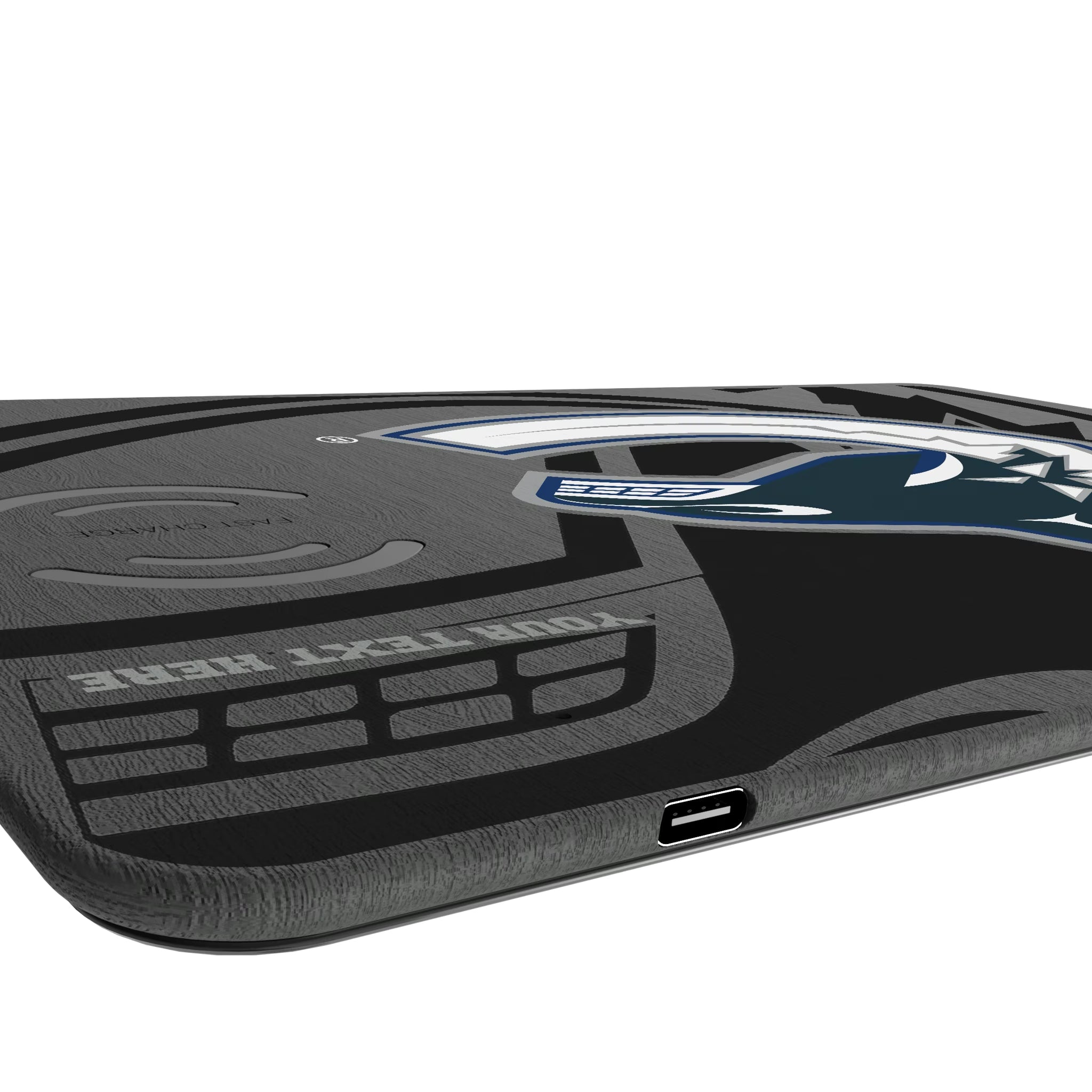 Vancouver Canucks Personalized Tilt 15-Watt Wireless Charger and Mouse Pad