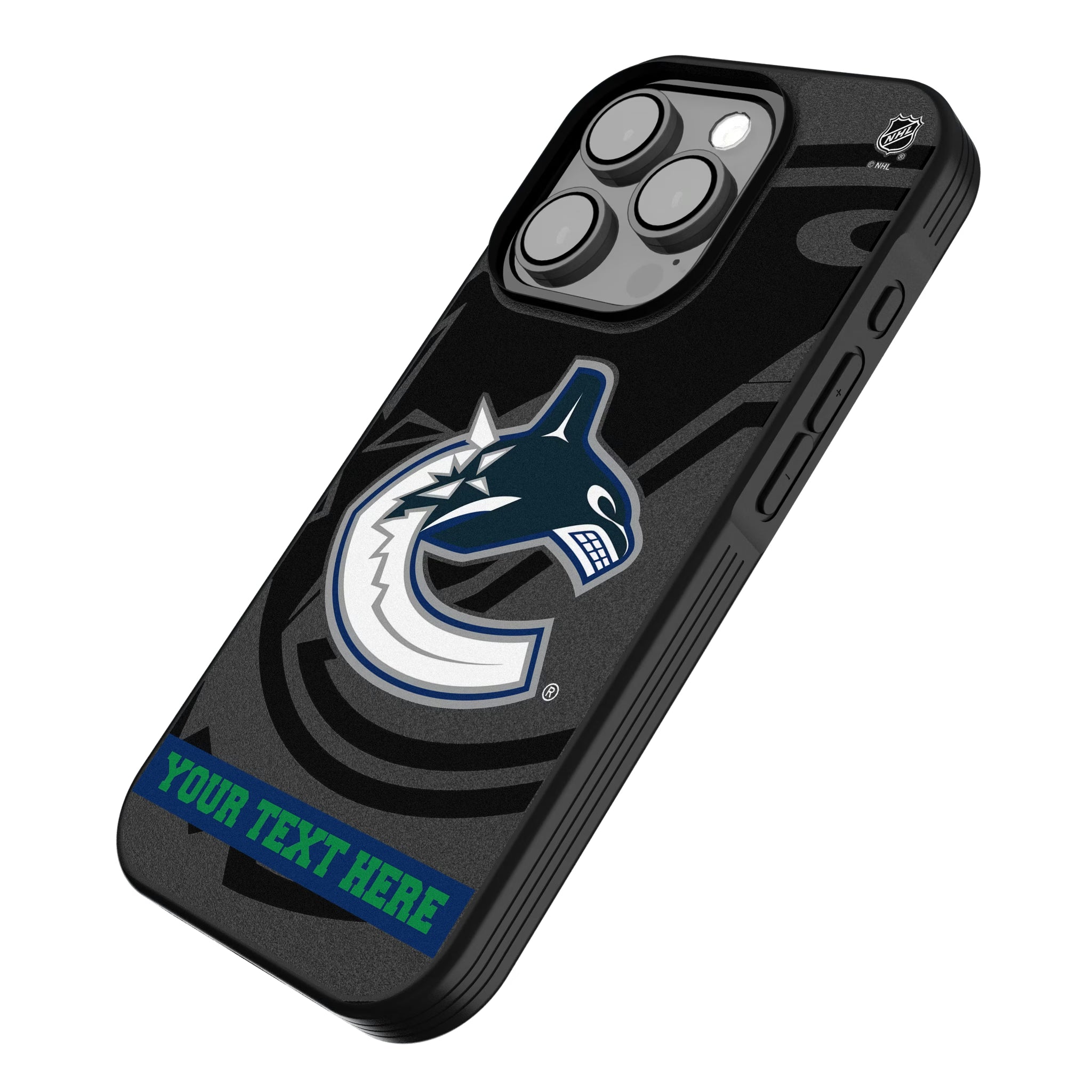 Vancouver Canucks Personalized Tilt iPhone Bump Phone Case for Apple iPhone - Isometric View