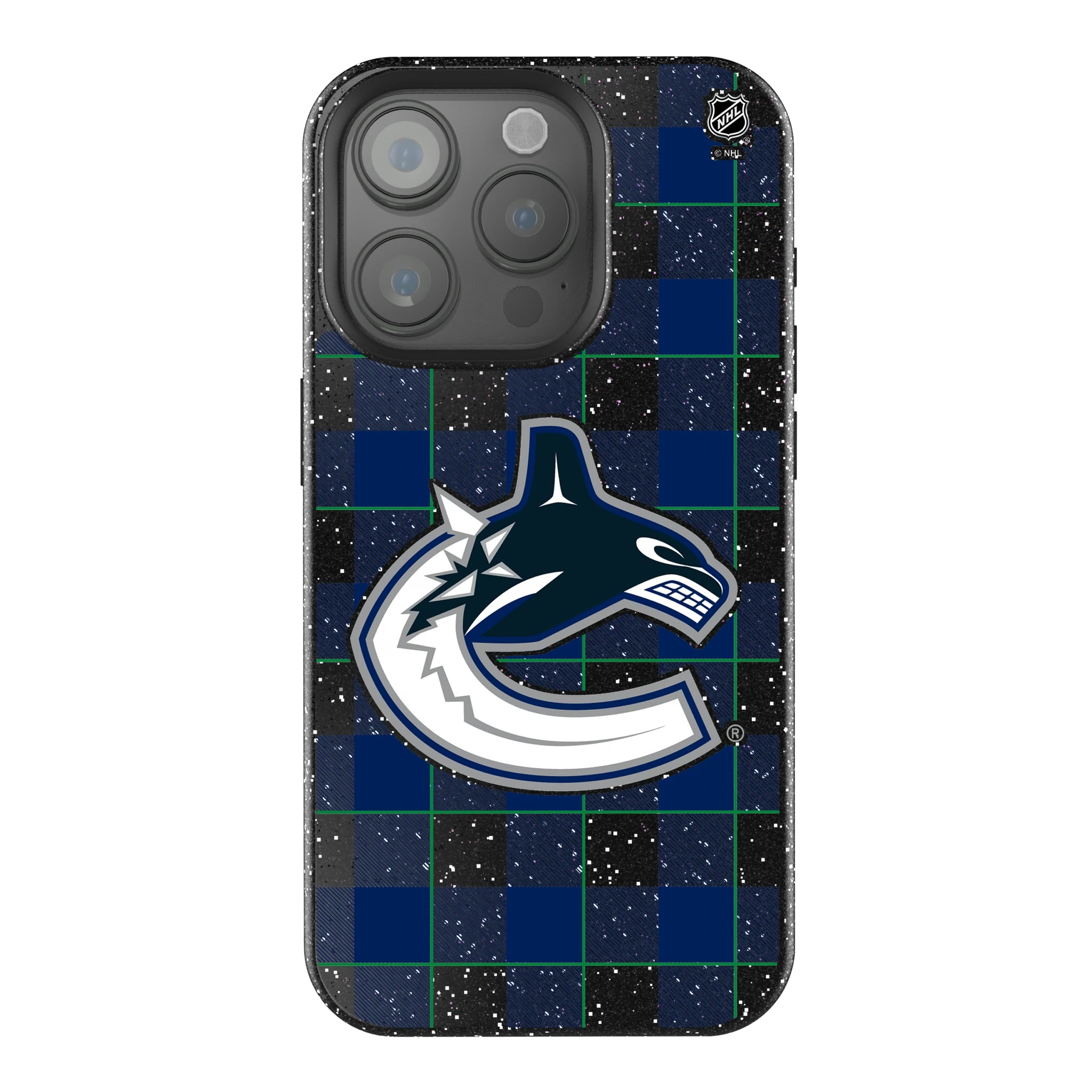 Vancouver Canucks Plaid iPhone Bling Phone Case for Apple iPhone