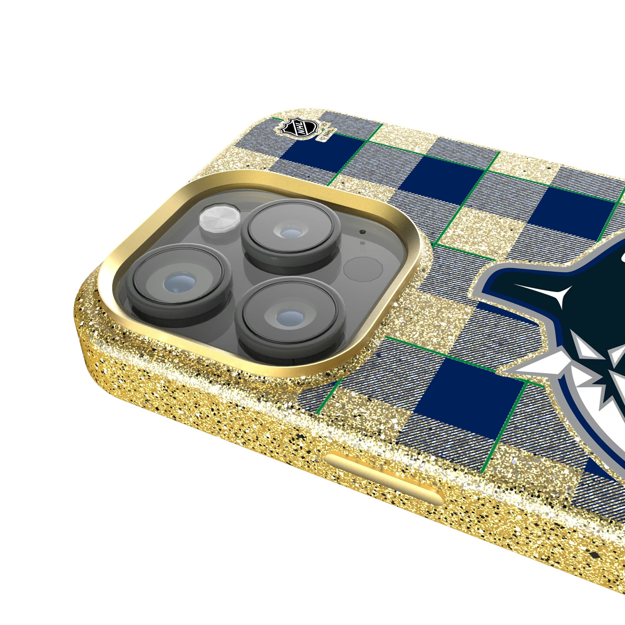 Vancouver Canucks Plaid iPhone Bling Phone Case for Apple iPhone - Detail