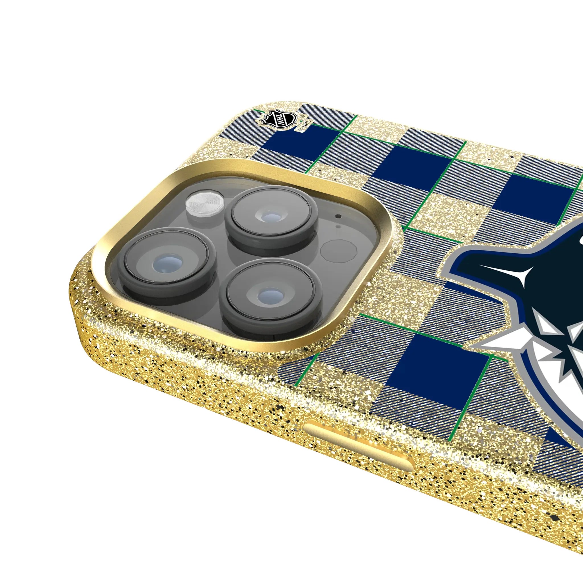Vancouver Canucks Plaid iPhone Bling Phone Case for Apple iPhone - Detail