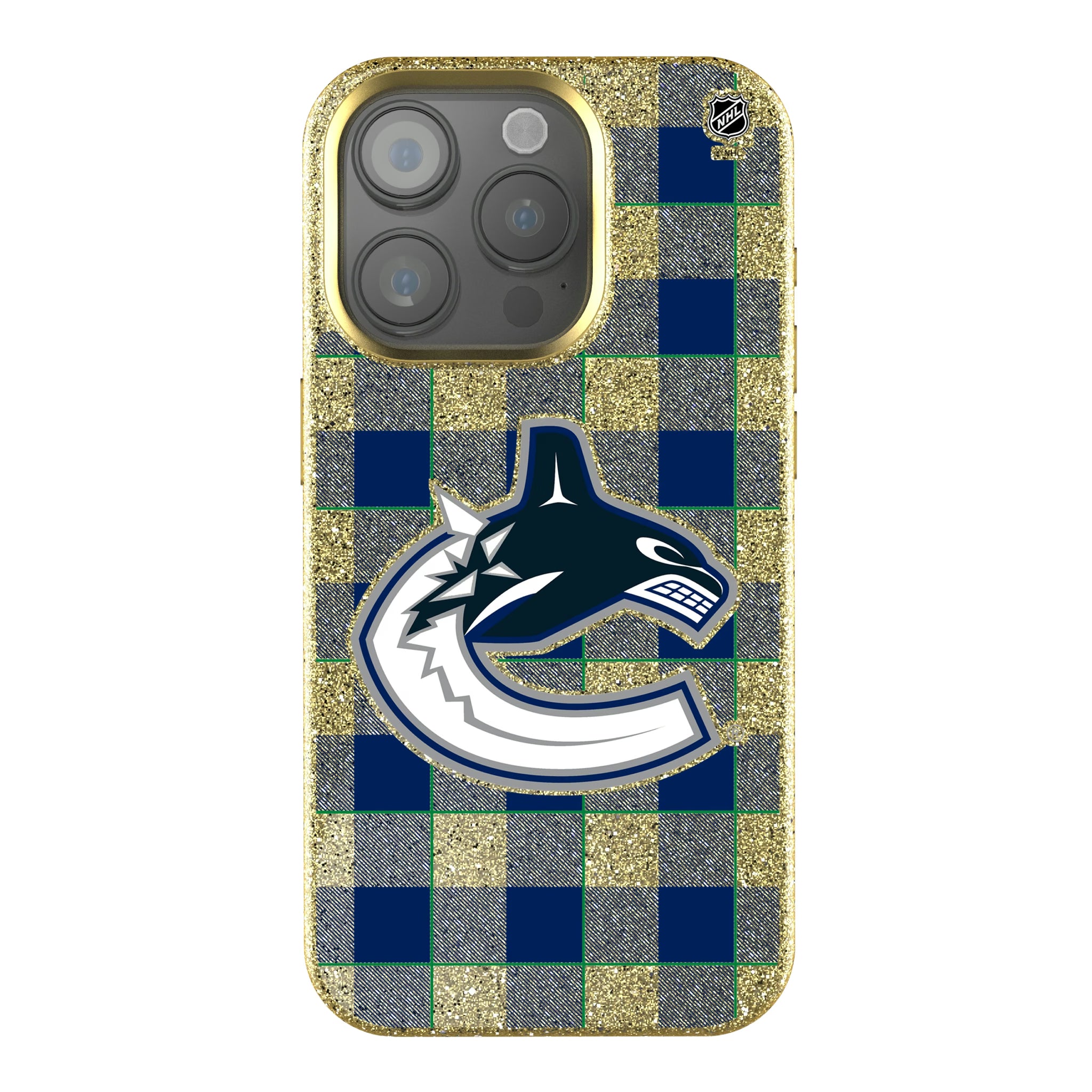 Vancouver Canucks Plaid iPhone Bling Phone Case for Apple iPhone