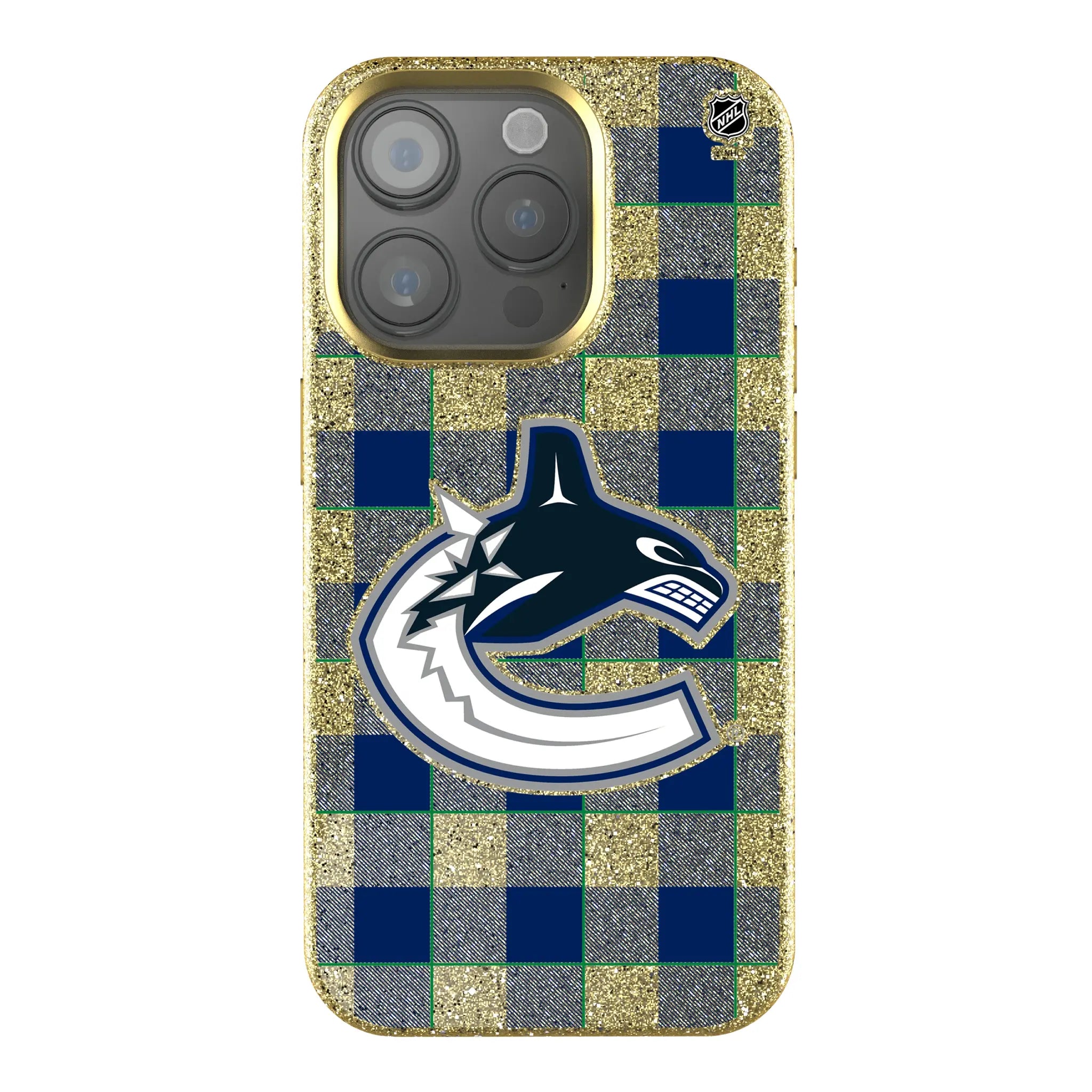Vancouver Canucks Plaid iPhone Bling Phone Case for Apple iPhone