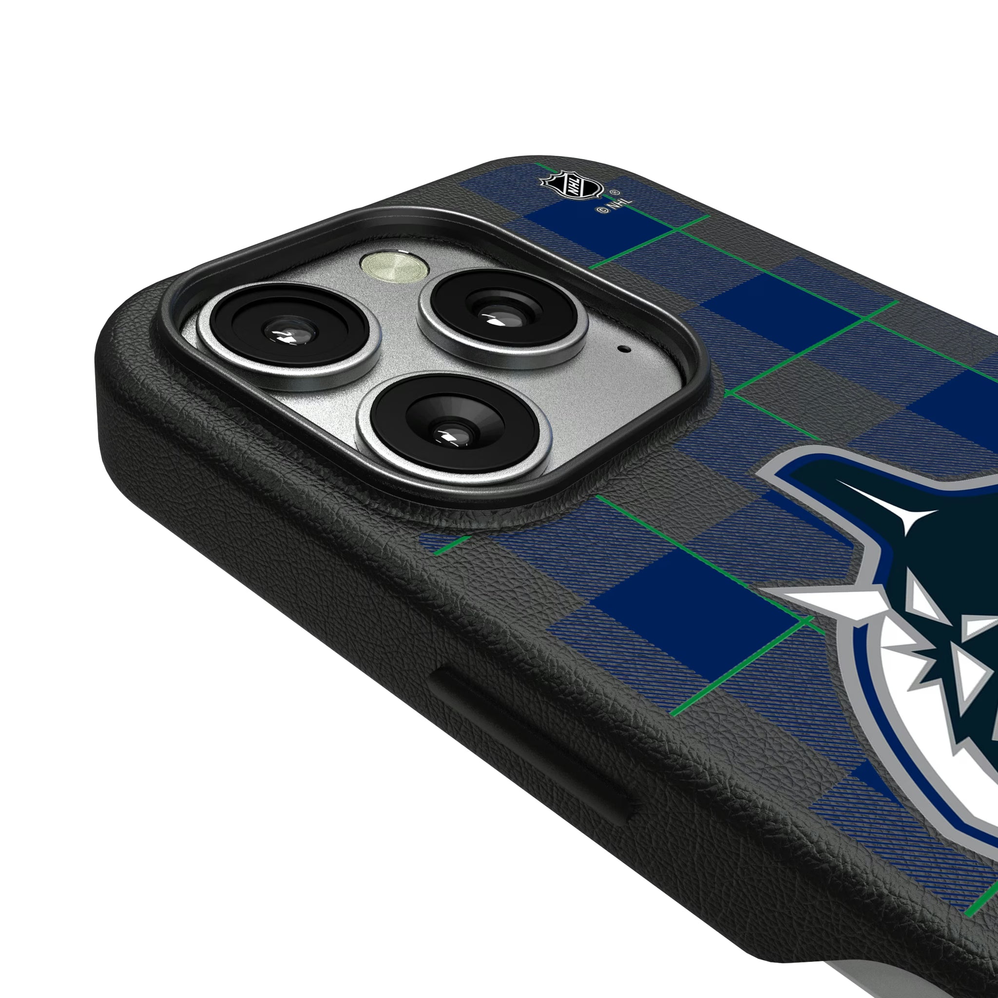Vancouver Canucks Plaid iPhone MagSafe Compatible Phone Case for Apple iPhone - Detail