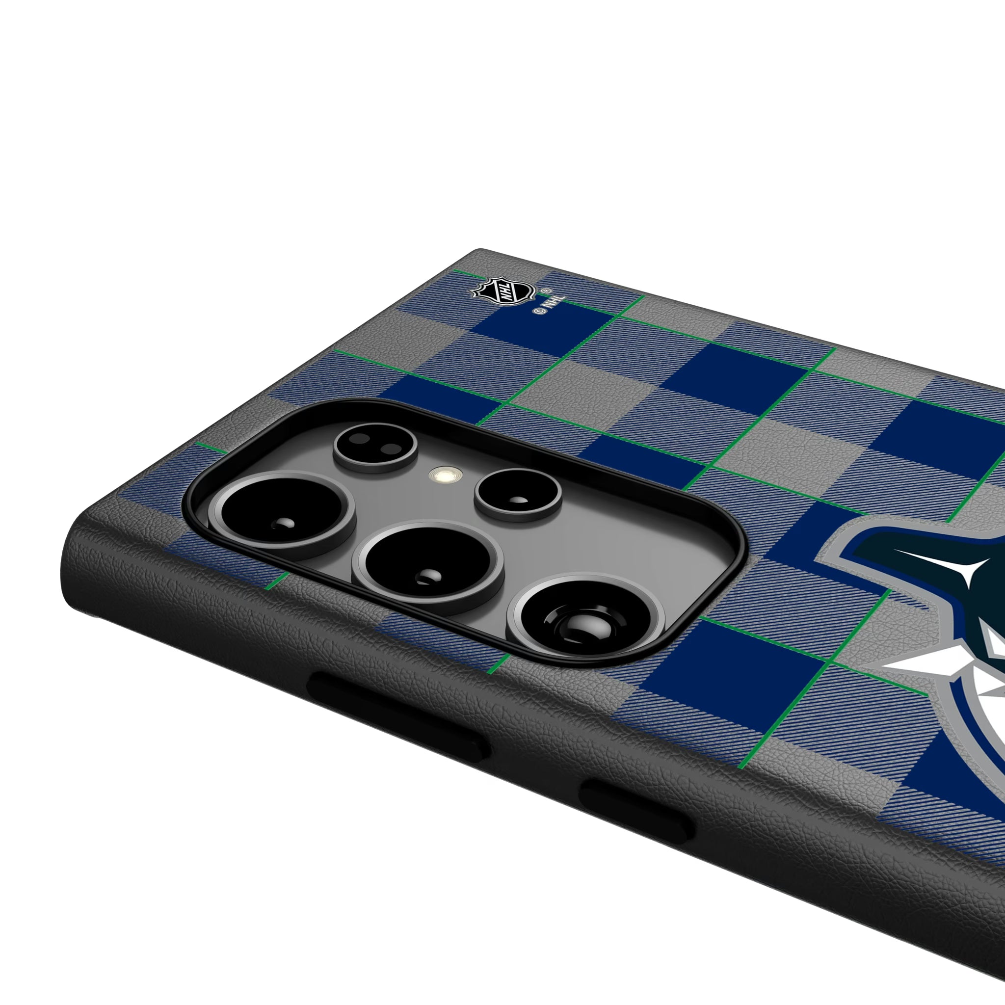 Vancouver Canucks Plaid Galaxy MagSafe Compatible Phone Case for Samsung Galaxy - Detail