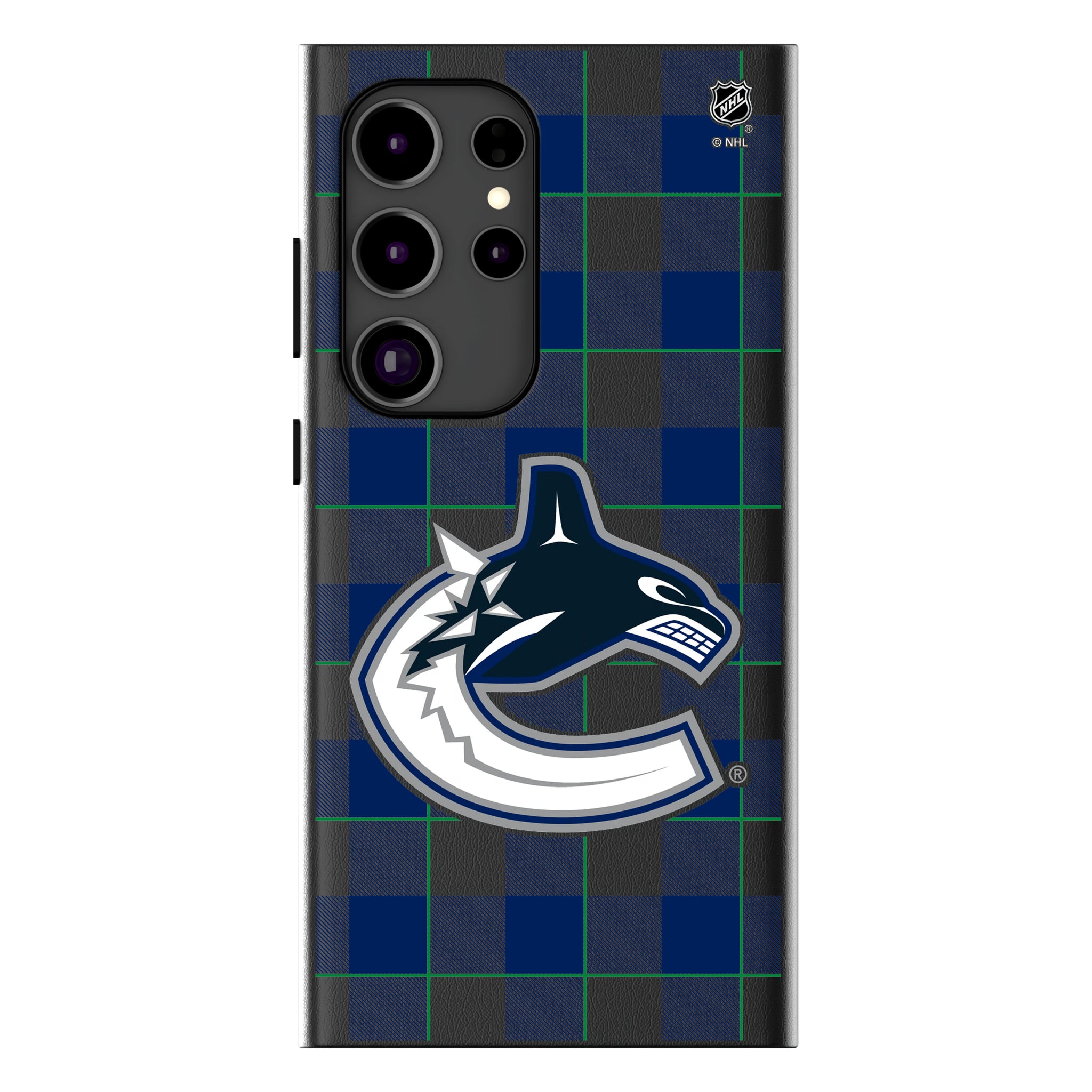 Vancouver Canucks Plaid Galaxy MagSafe Compatible Phone Case for Samsung Galaxy
