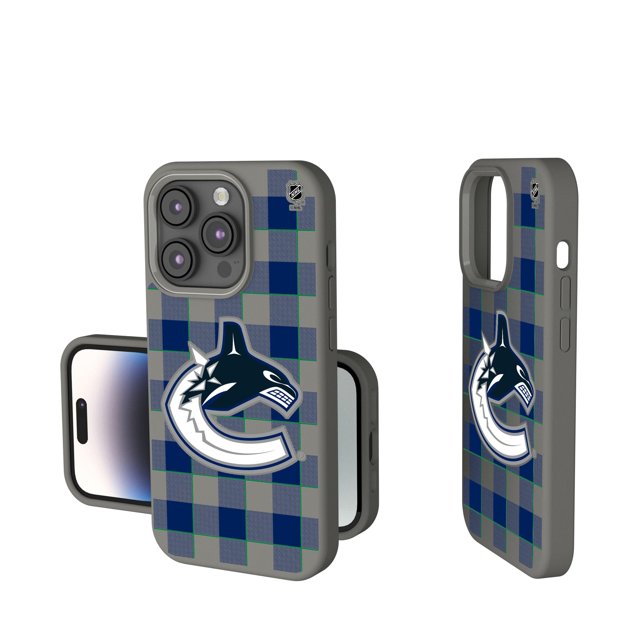 Vancouver Canucks Plaid iPhone Soft Touch Phone Case for Apple iPhone