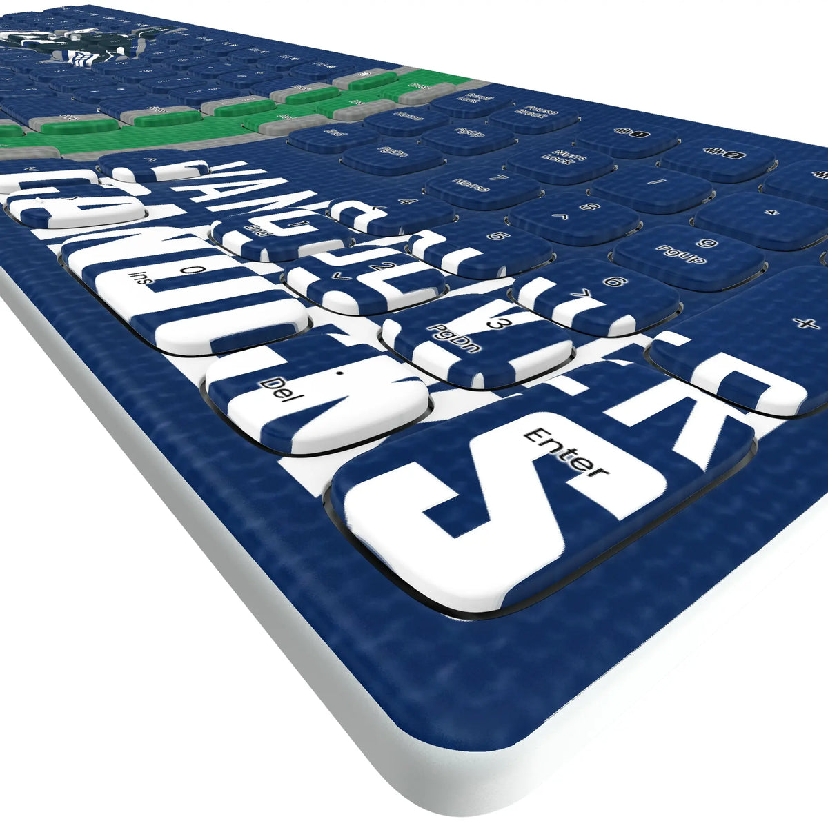 Vancouver Canucks Stripe KKB605 Curved Wireless Keyboard - Detail