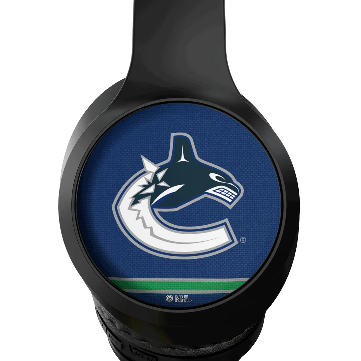 Vancouver Canucks Stripe Wireless Over-Ear Headphones With Case - Detail
