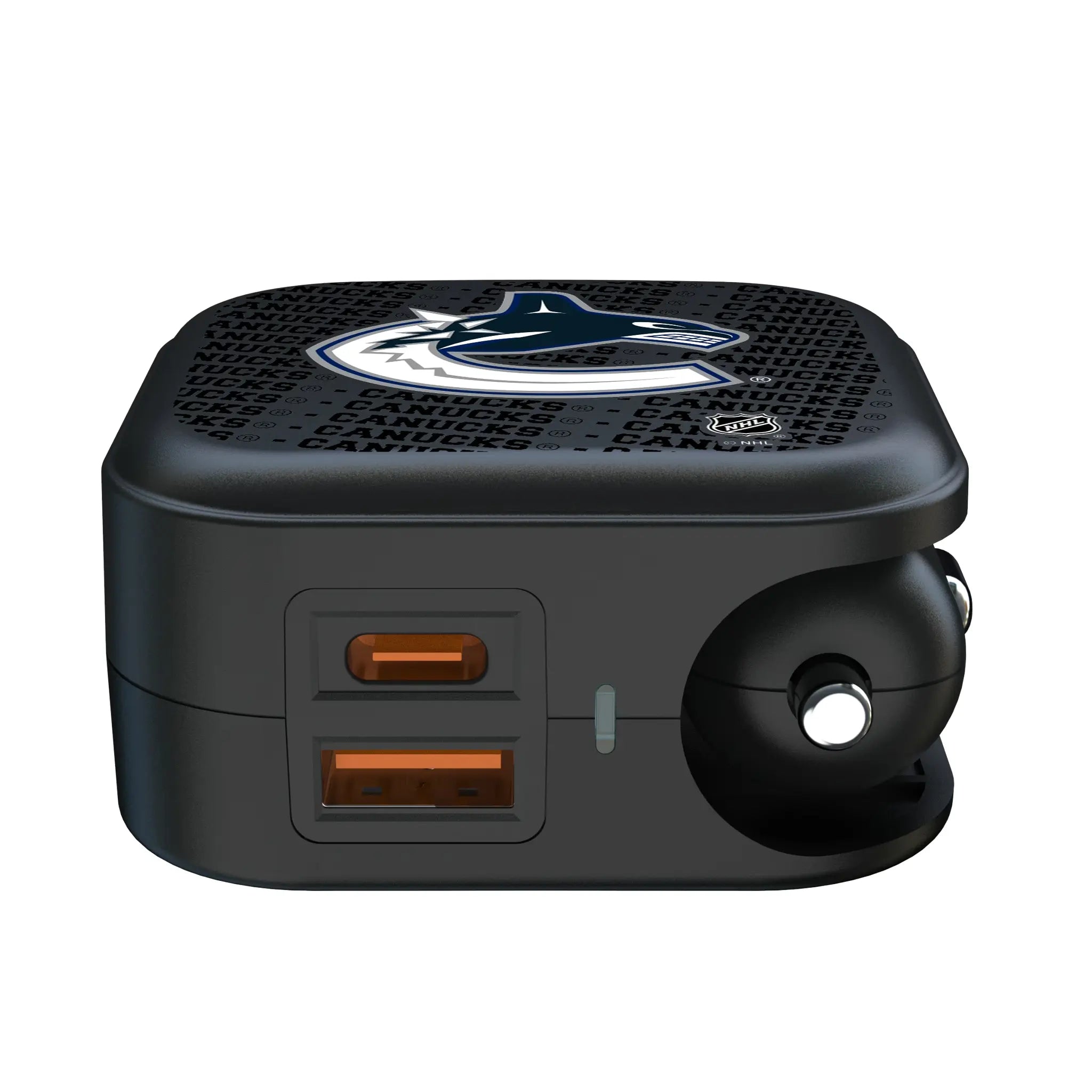 Vancouver Canucks Text Backdrop 2 in 1 USB A/C Charger
