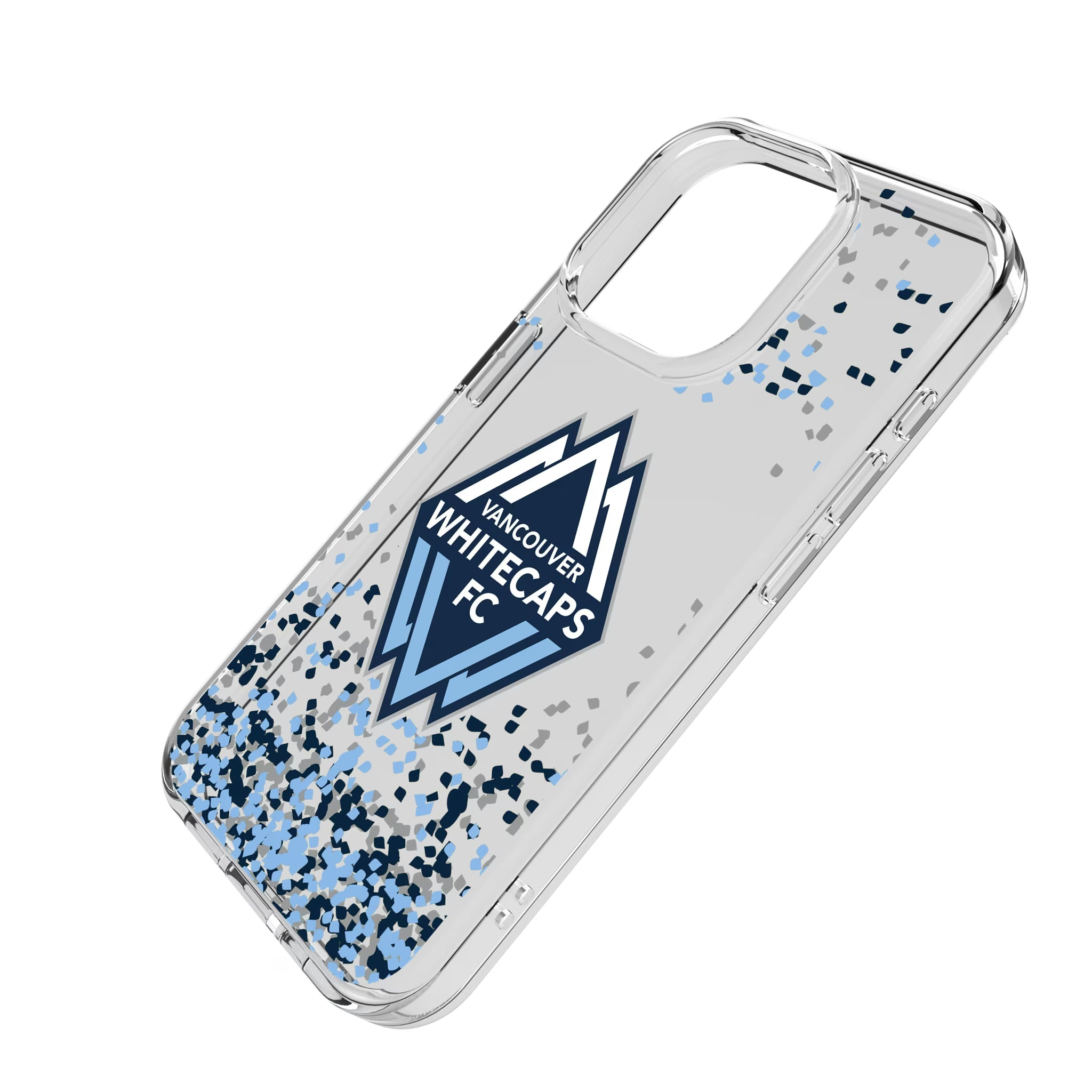Vancouver Whitecaps Confetti iPhone Clear Phone Case for Apple iPhone - Isometric View